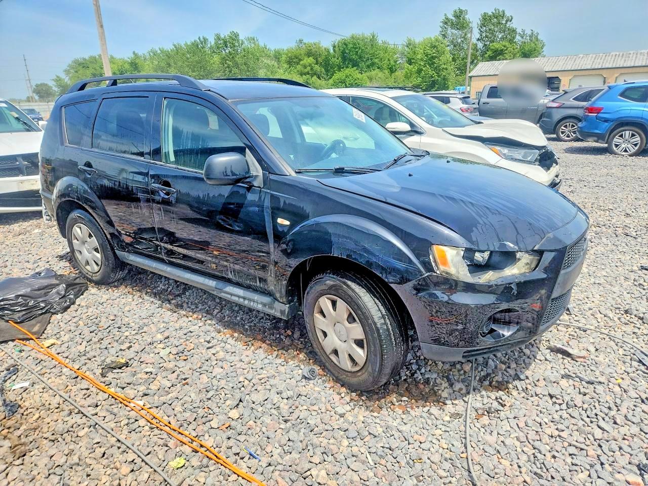 2011 Mitsubishi Outlander Es Black vin: JA4AS2AW1BU013522
