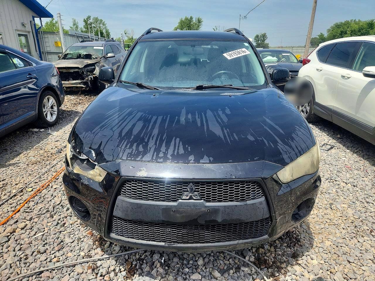 2011 Mitsubishi Outlander Es Black vin: JA4AS2AW1BU013522