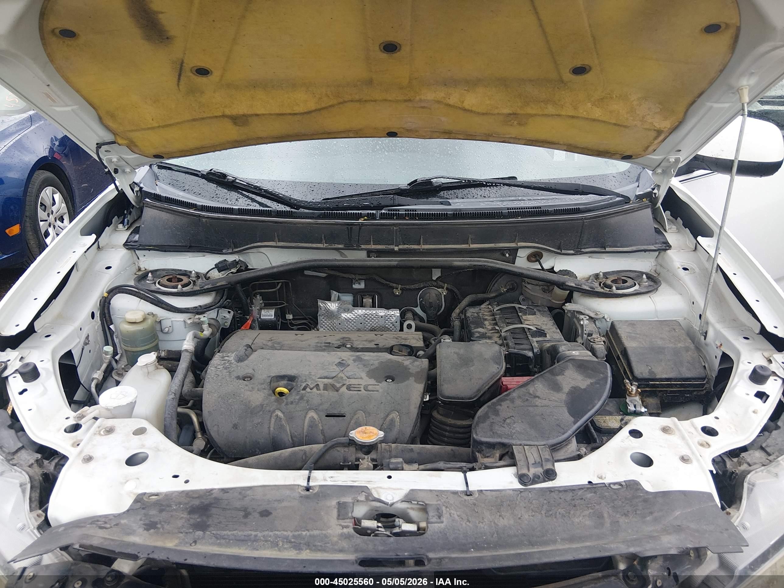 2010 Mitsubishi Outlander Es White vin: JA4AS2AW3AZ000899