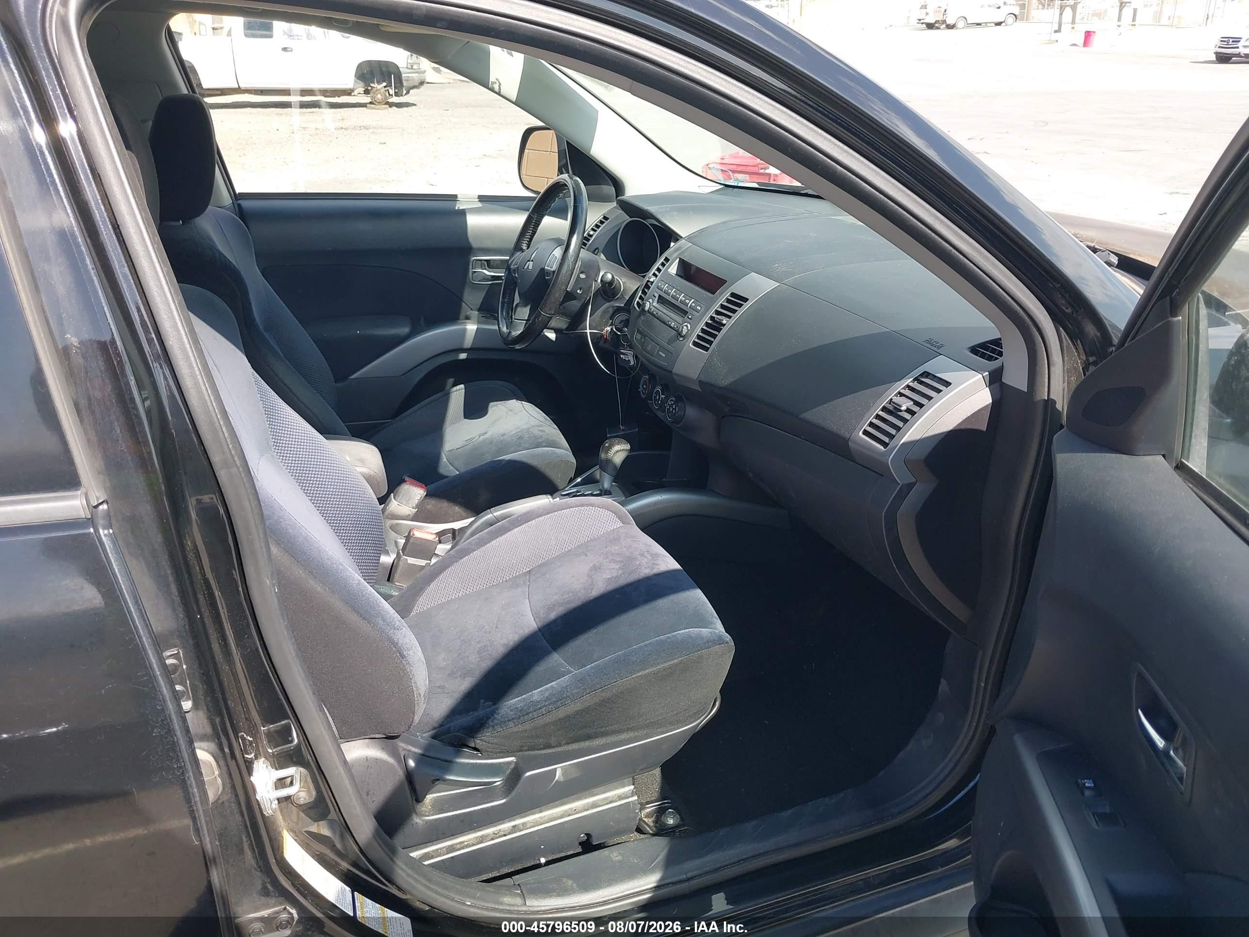 2012 Mitsubishi Outlander Es Black vin: JA4AS2AW5CU001598