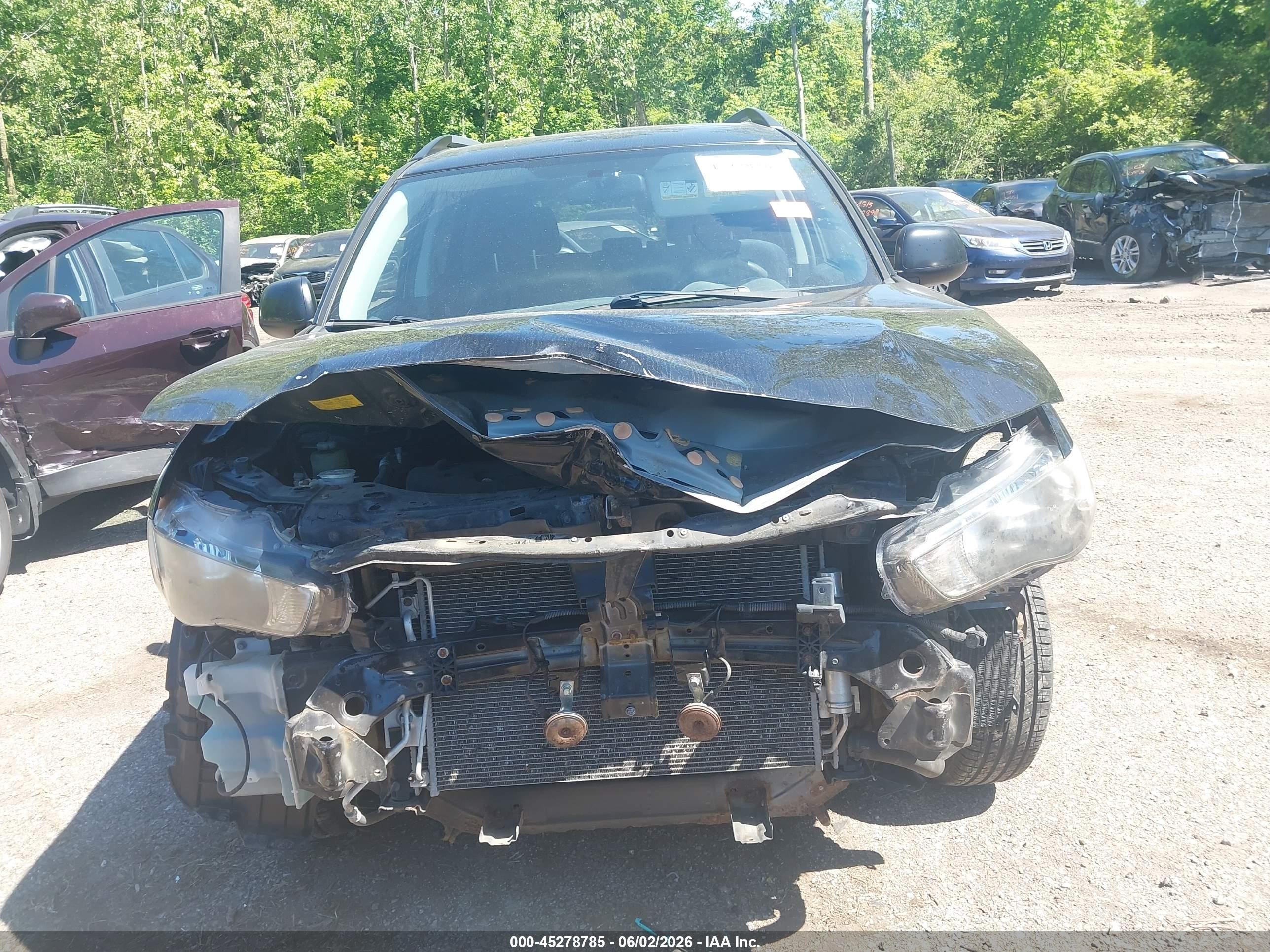 2012 Mitsubishi Outlander Es Black vin: JA4AS2AW5CU006266