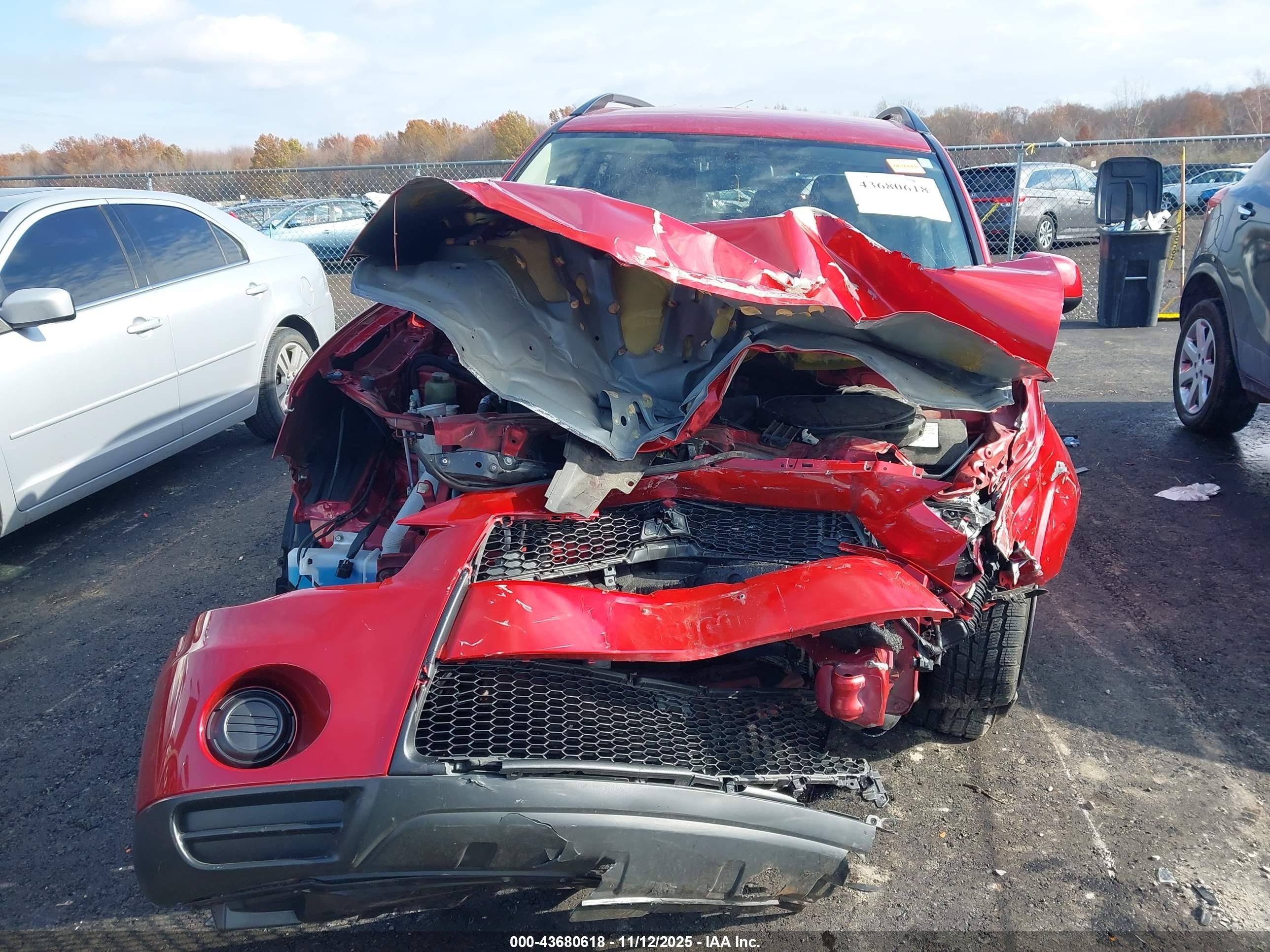 2013 Mitsubishi Outlander Es Red vin: JA4AS2AW5DU001795