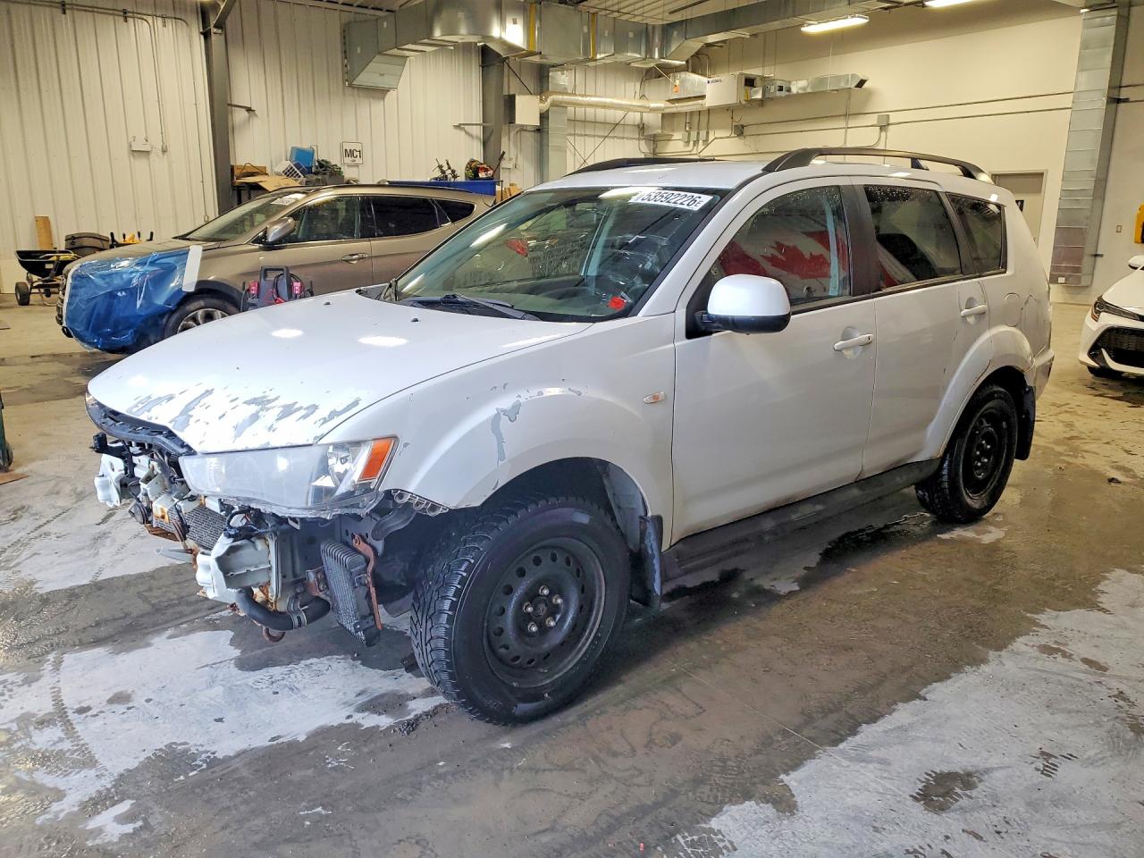 2010 Mitsubishi Outlander Es White vin: JA4AS2AW6AZ608903