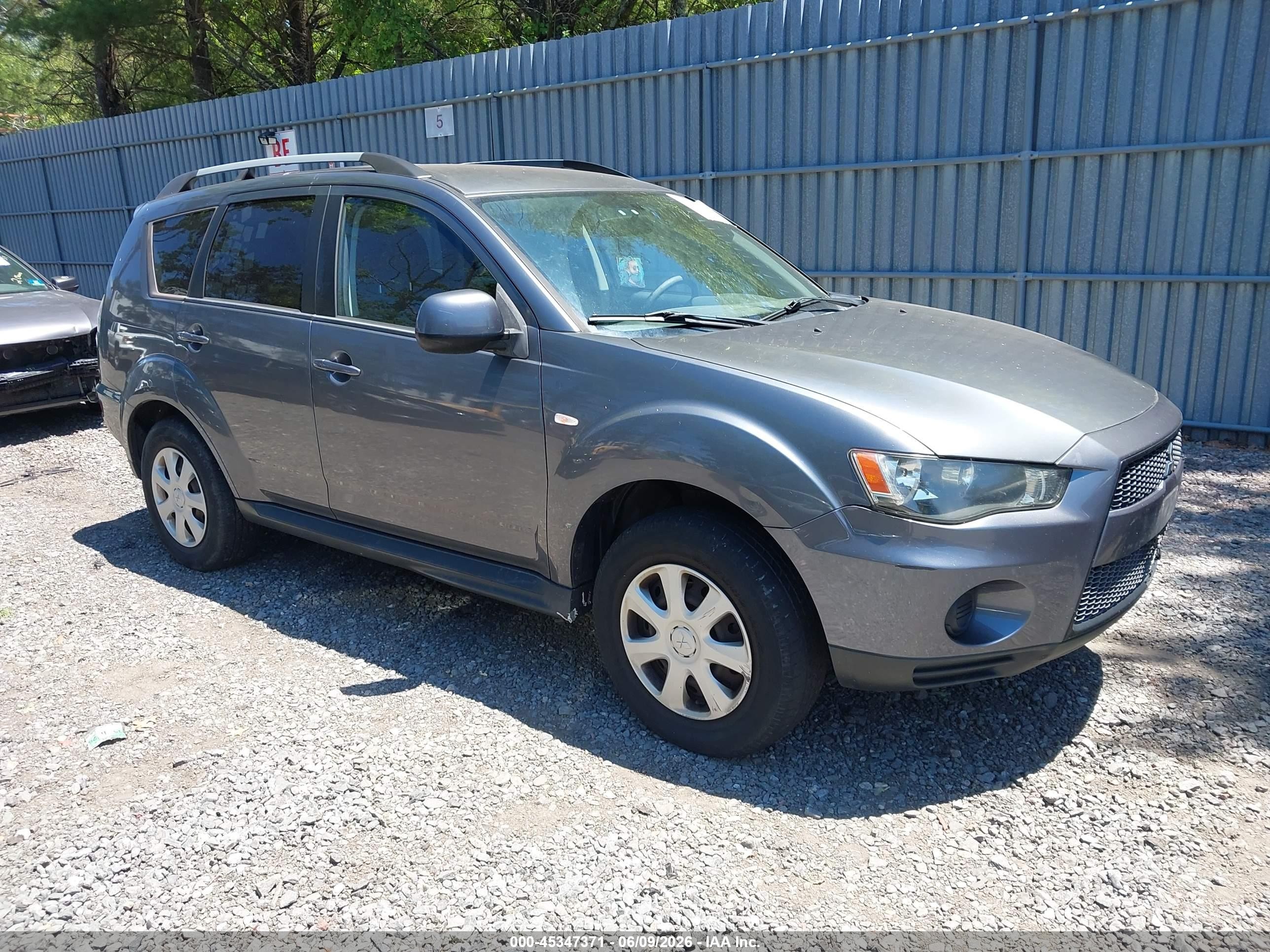 2012 Mitsubishi Outlander Es Gray vin: JA4AS2AW6CU011900