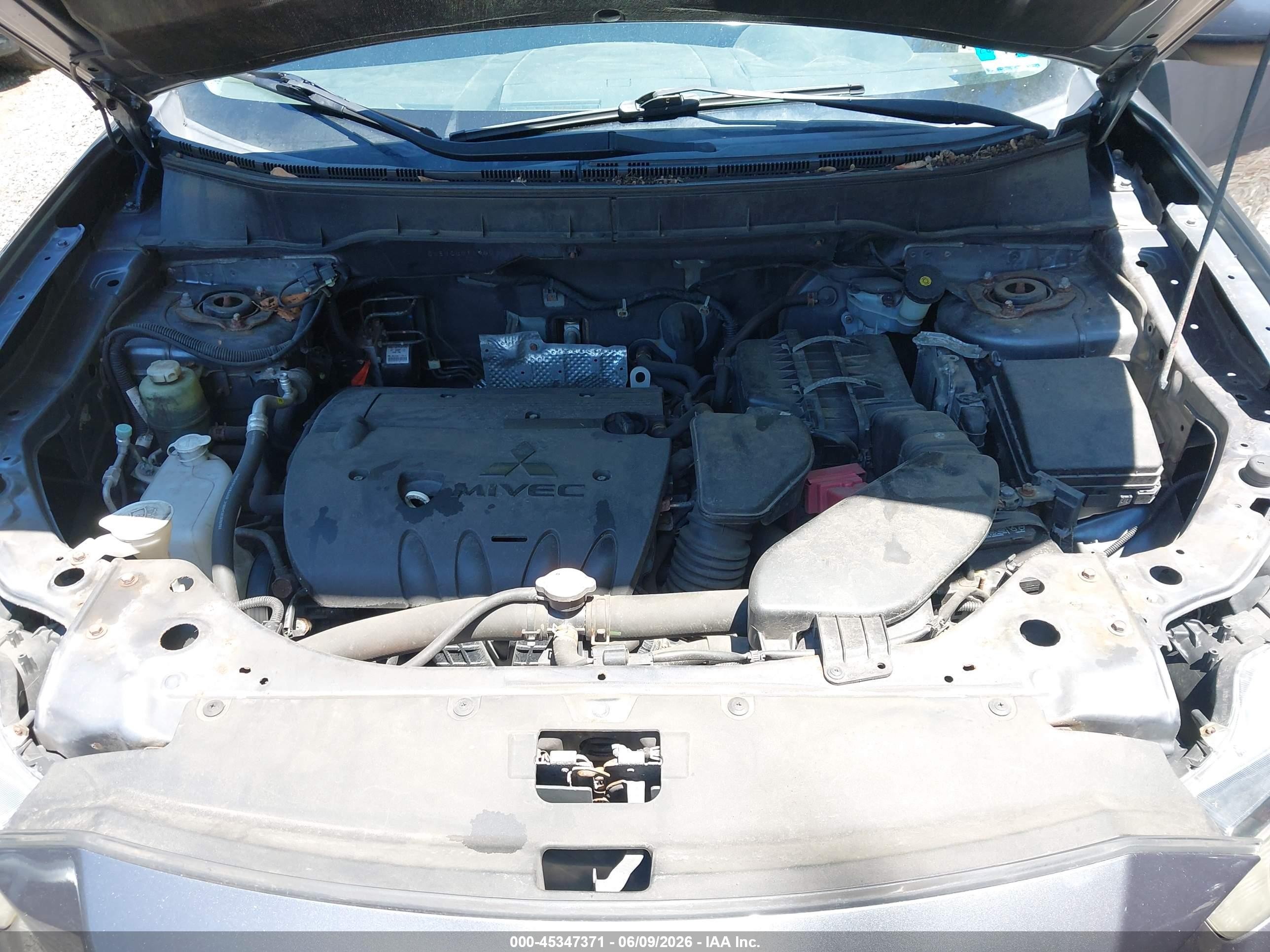 2012 Mitsubishi Outlander Es Gray vin: JA4AS2AW6CU011900