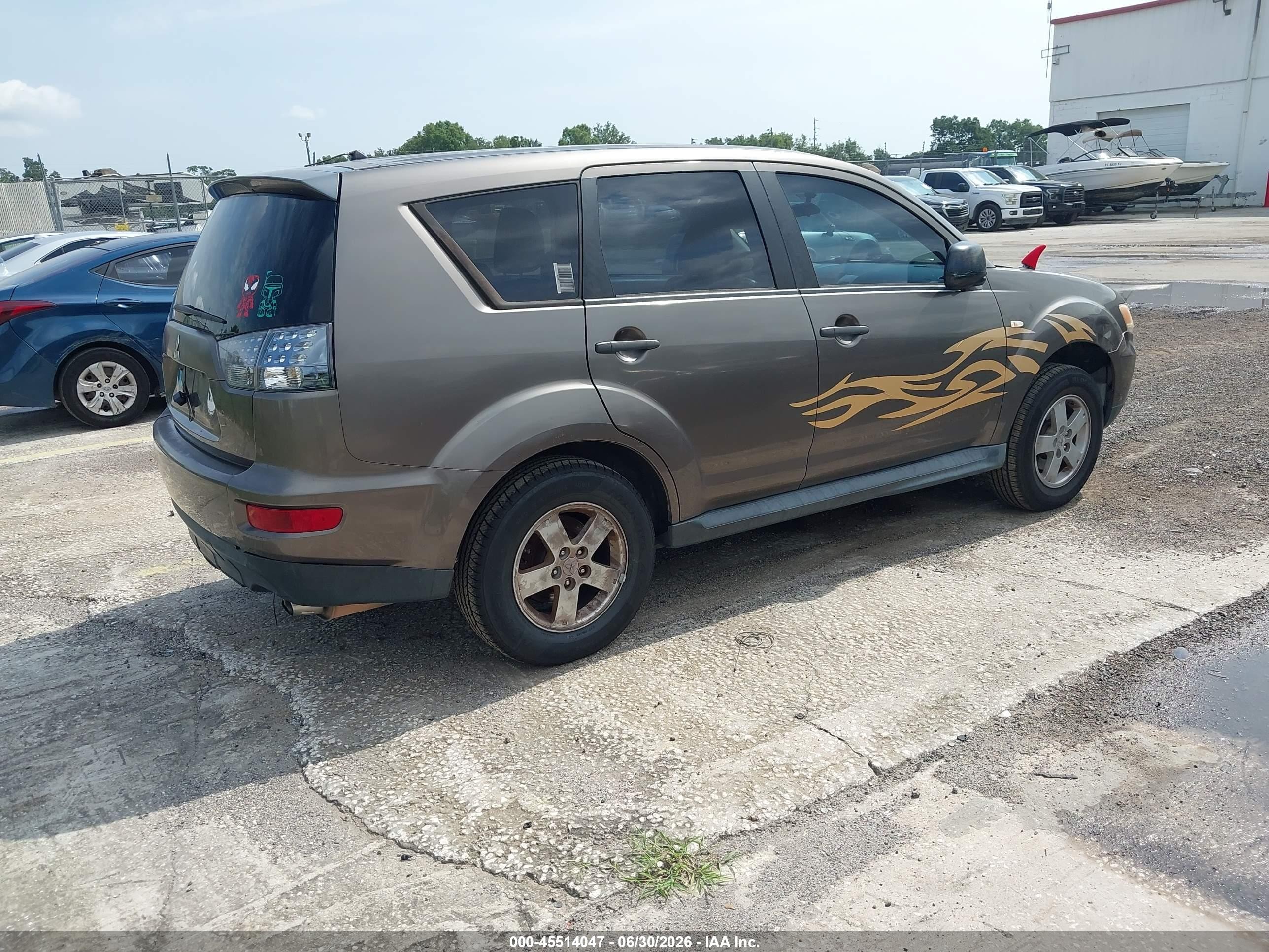 2011 Mitsubishi Outlander Es Gray vin: JA4AS2AW7BU007725