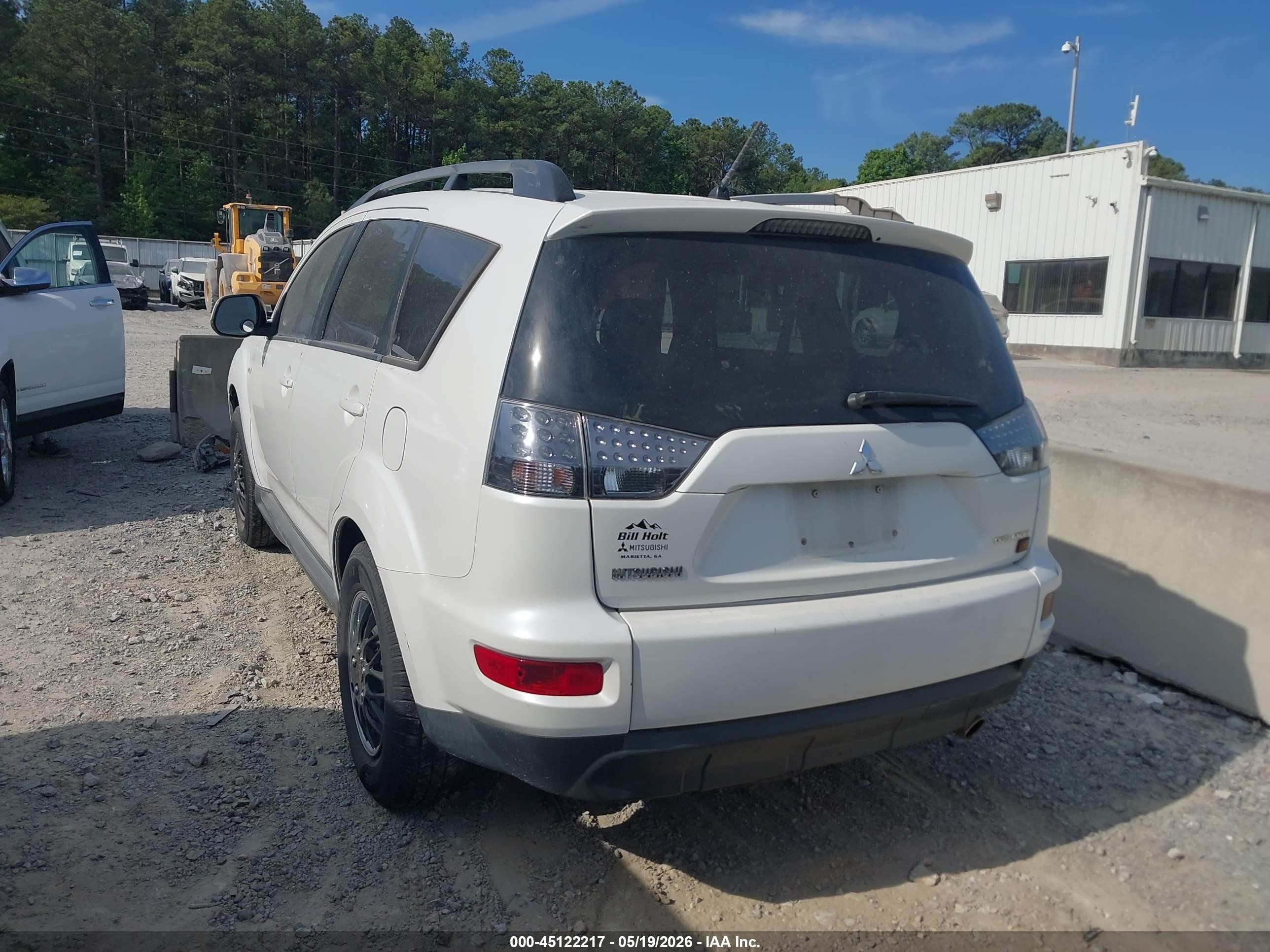2012 Mitsubishi Outlander Es White vin: JA4AS2AWXCU001662