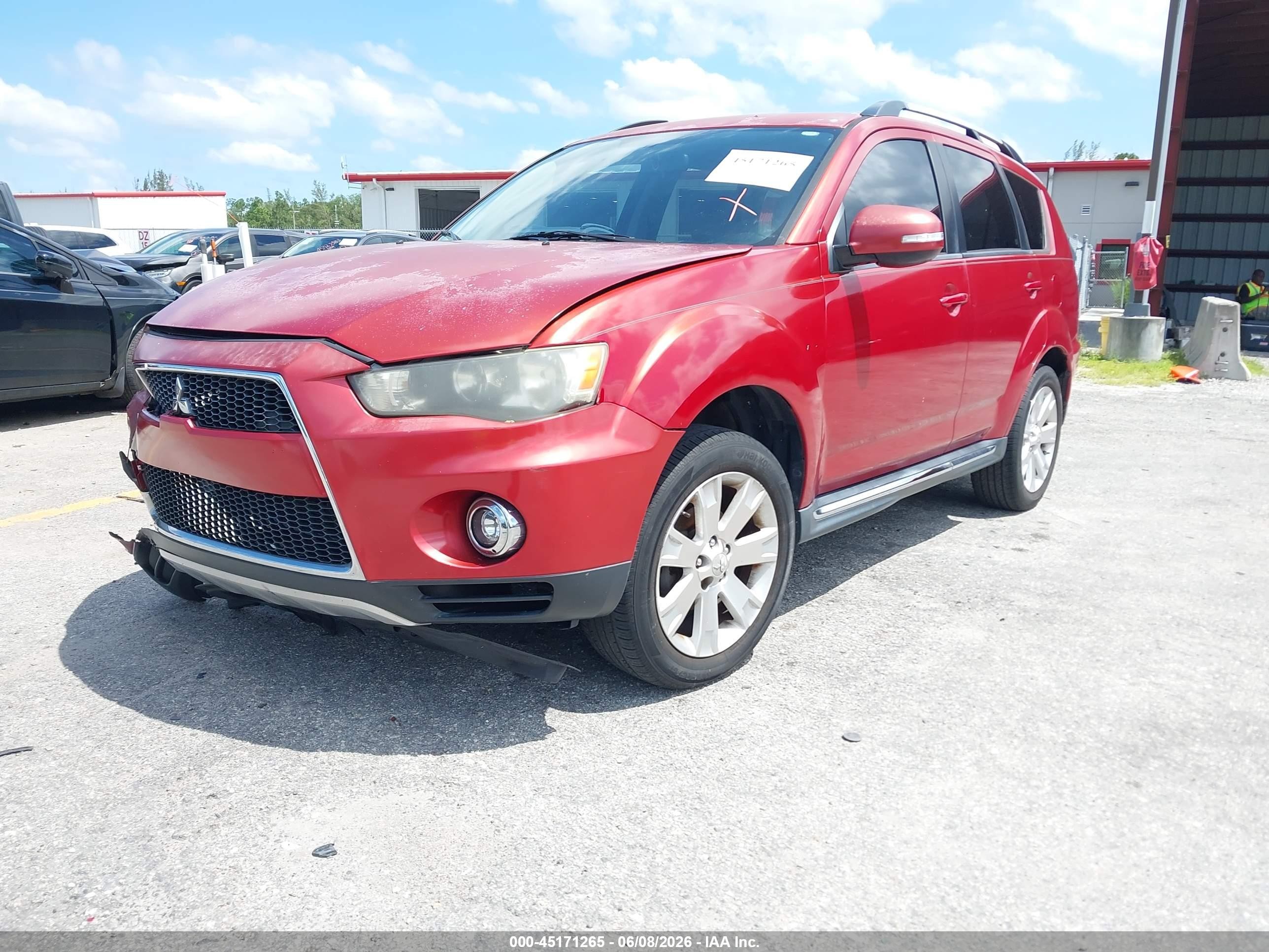 2012 Mitsubishi Outlander Se Красный vin: JA4AS3AW0CU003006