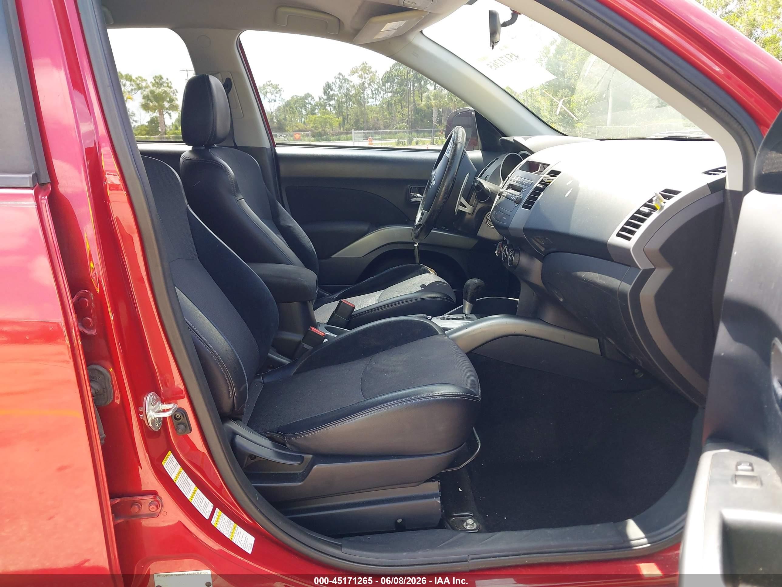 2012 Mitsubishi Outlander Se Красный vin: JA4AS3AW0CU003006