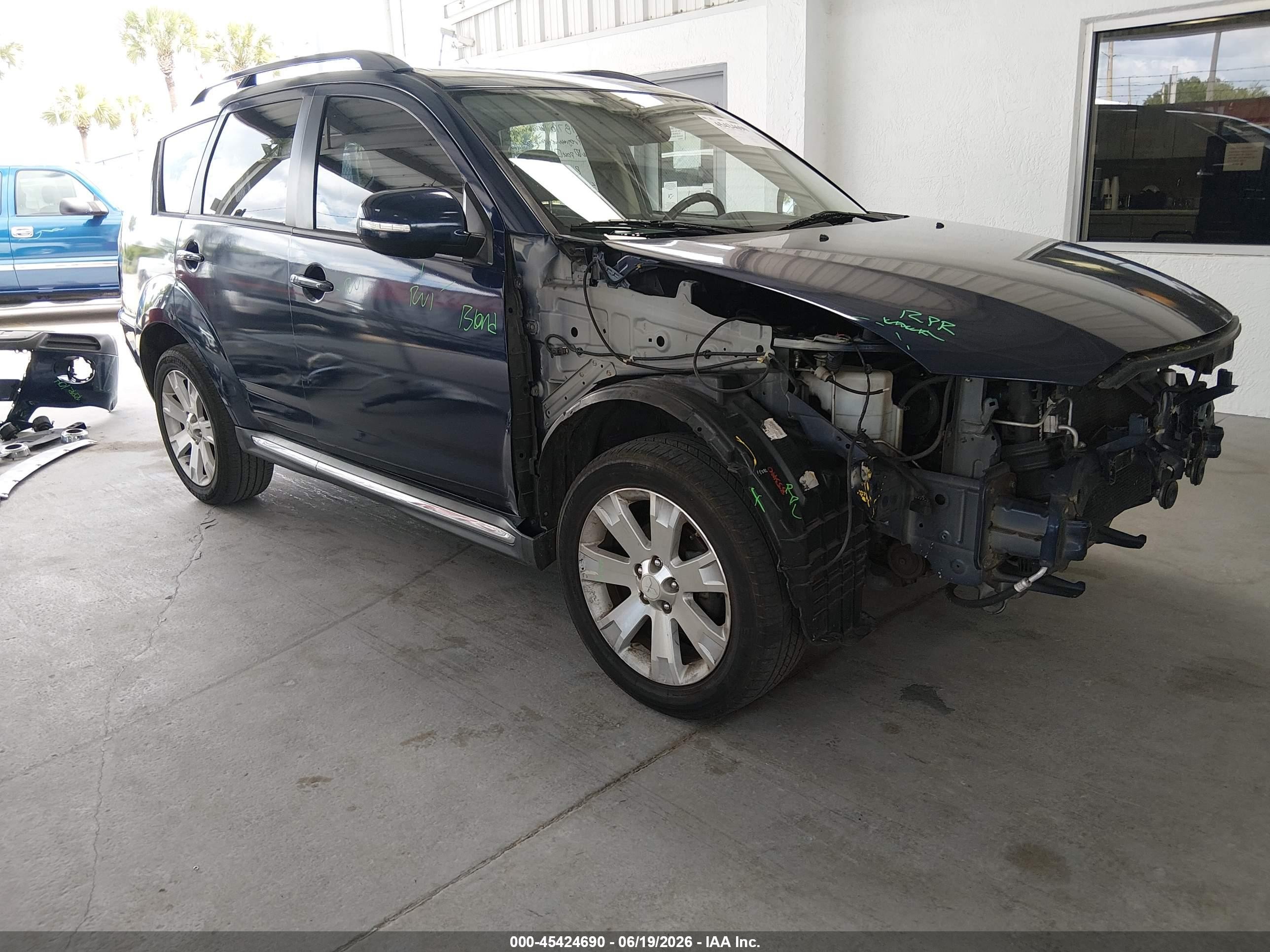 2013 Mitsubishi Outlander Se Blue vin: JA4AS3AW2DU006510