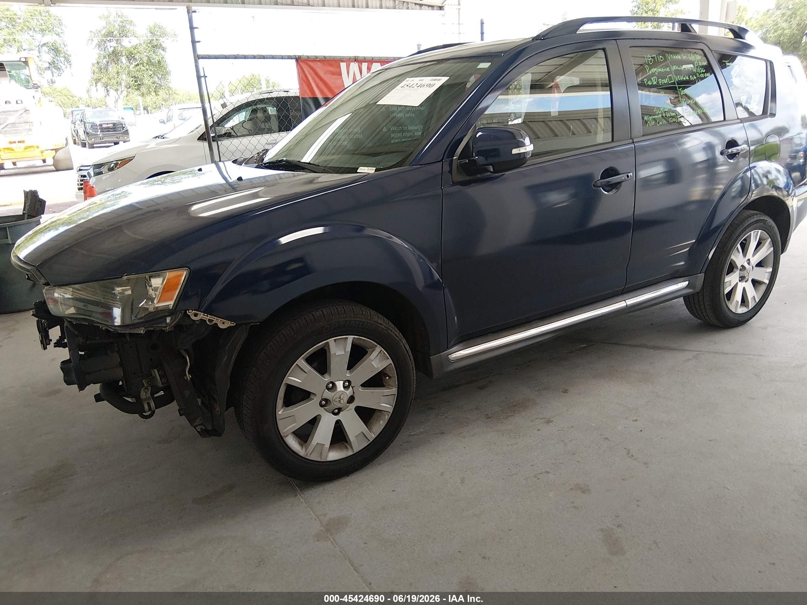 2013 Mitsubishi Outlander Se Blue vin: JA4AS3AW2DU006510
