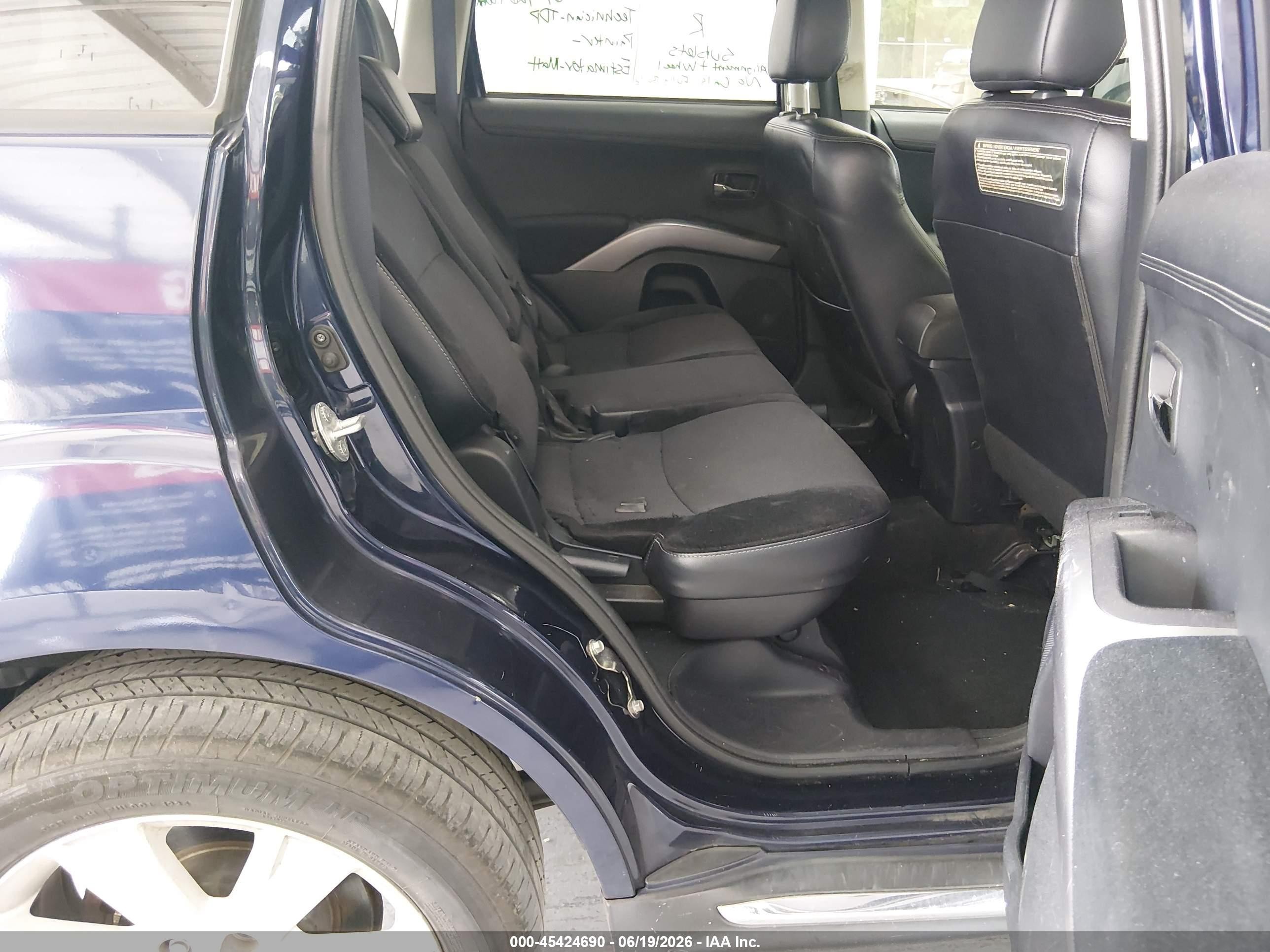 2013 Mitsubishi Outlander Se Blue vin: JA4AS3AW2DU006510