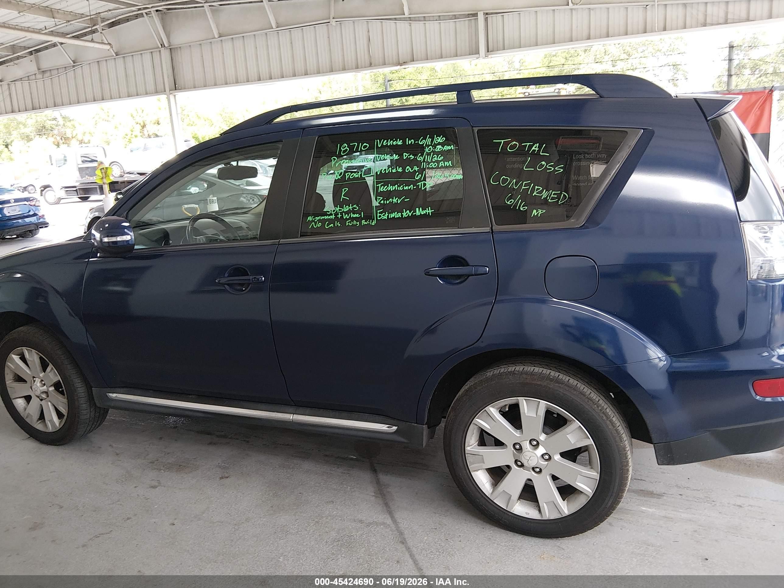 2013 Mitsubishi Outlander Se Blue vin: JA4AS3AW2DU006510