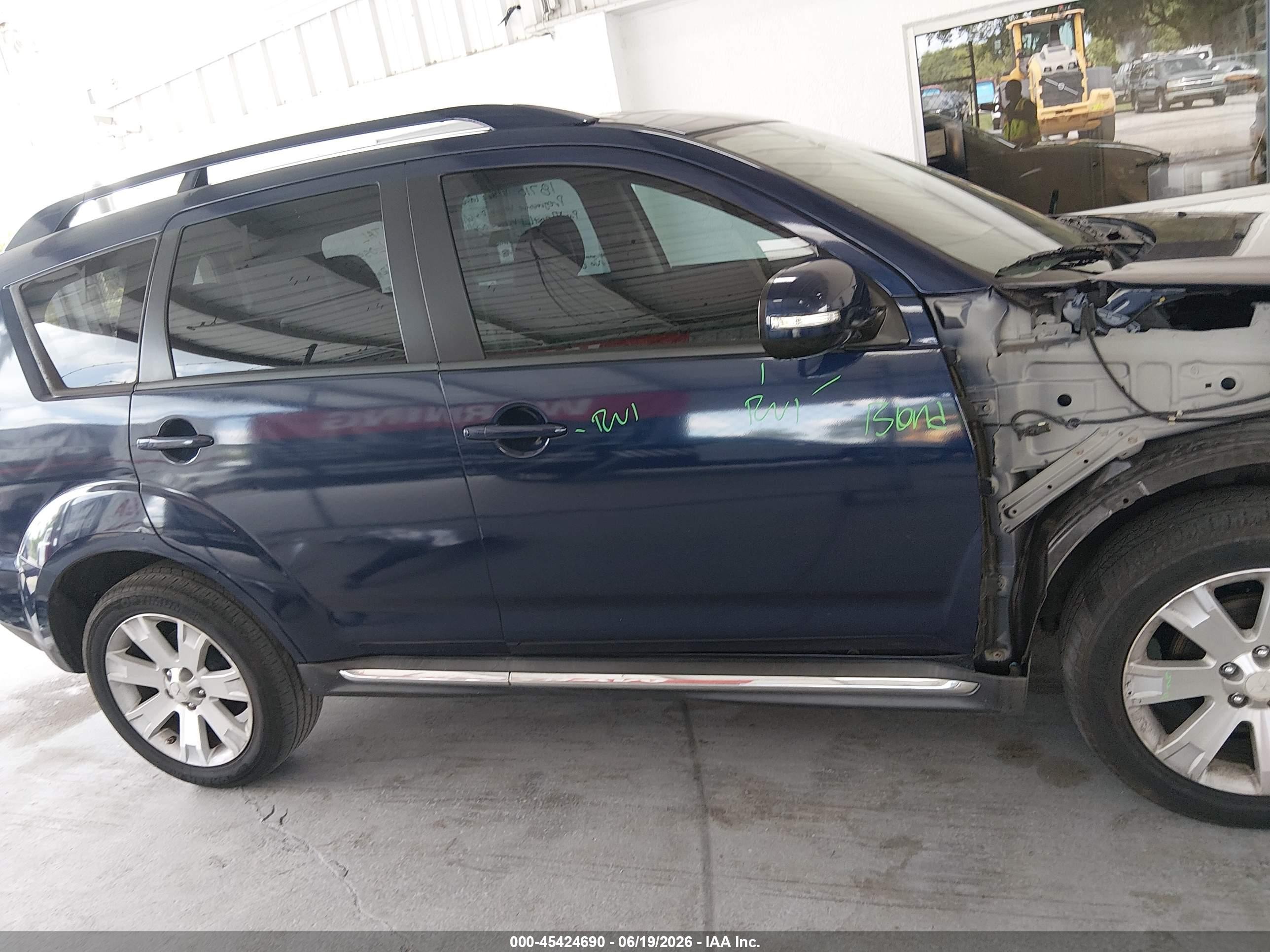 2013 Mitsubishi Outlander Se Blue vin: JA4AS3AW2DU006510