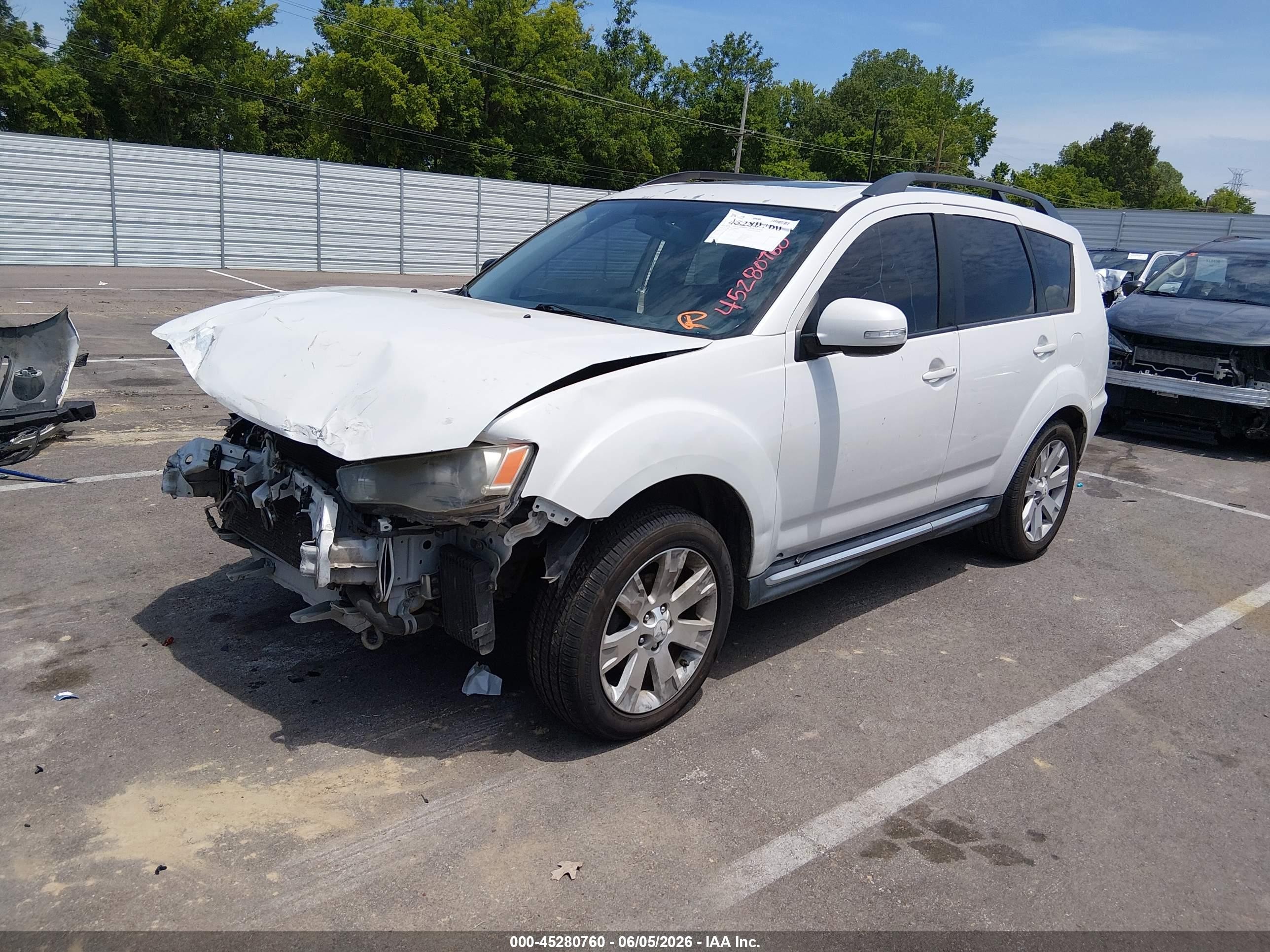 2011 Mitsubishi Outlander Se White vin: JA4AS3AW3BU011423