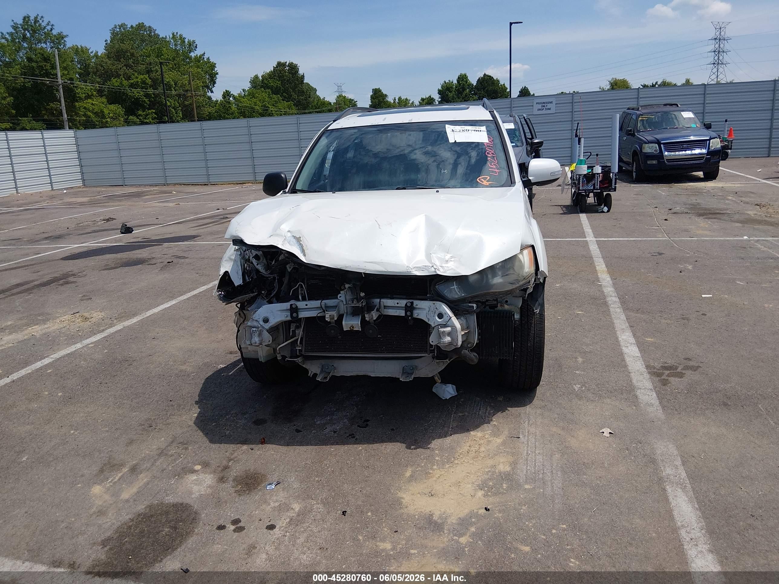 2011 Mitsubishi Outlander Se White vin: JA4AS3AW3BU011423
