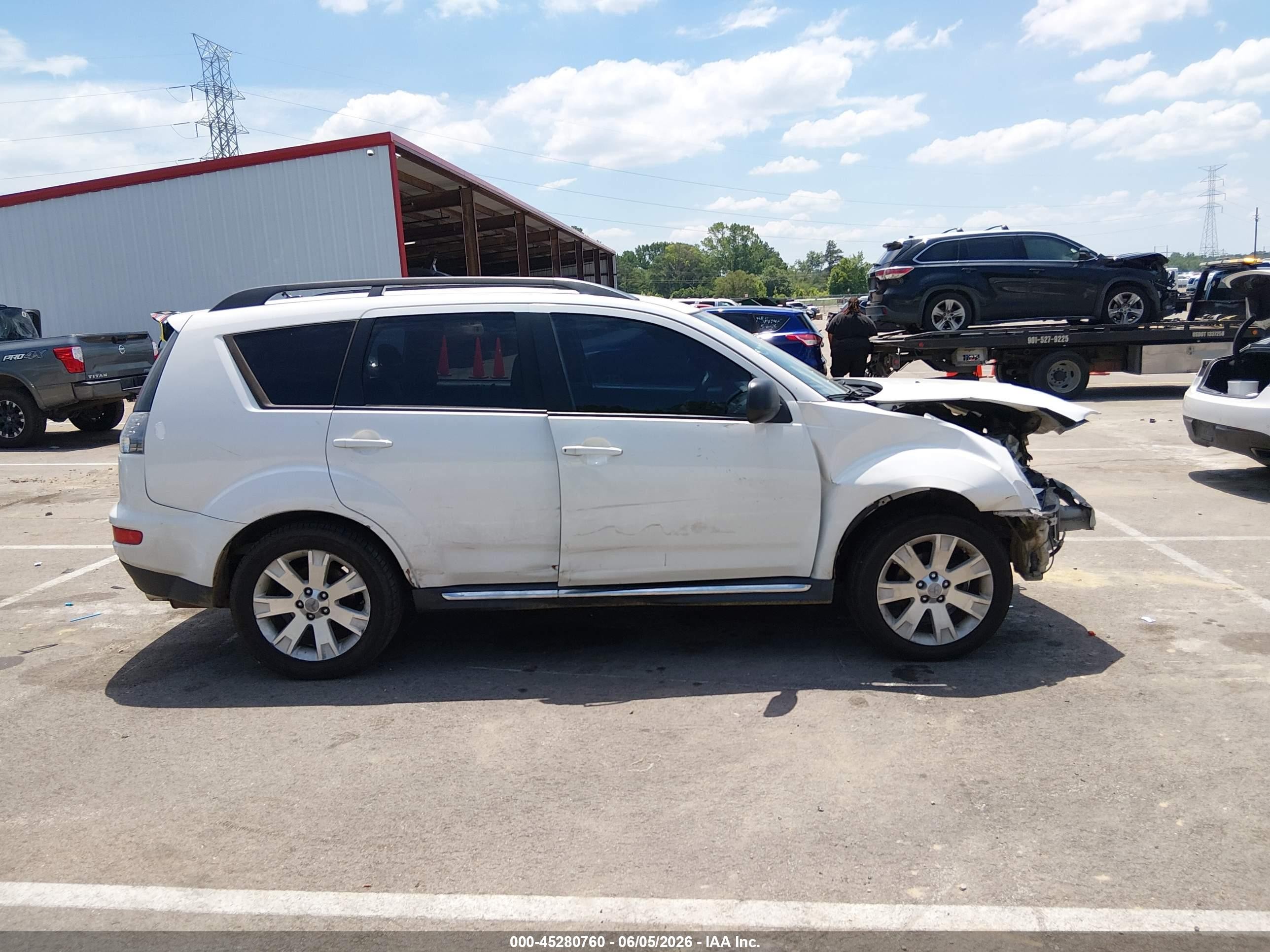 2011 Mitsubishi Outlander Se White vin: JA4AS3AW3BU011423