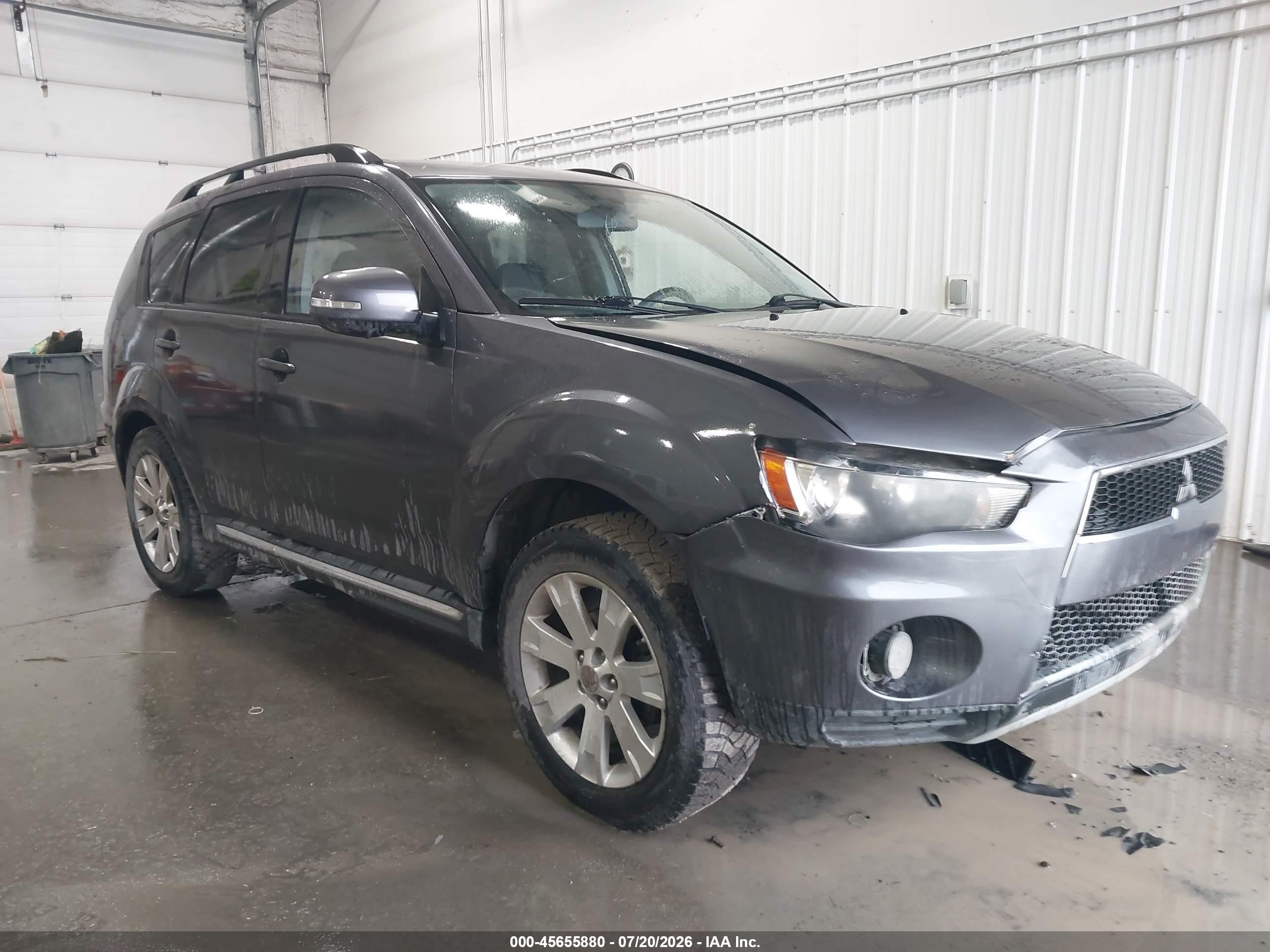 2012 Mitsubishi Outlander Se Gray vin: JA4AS3AW3CU008846