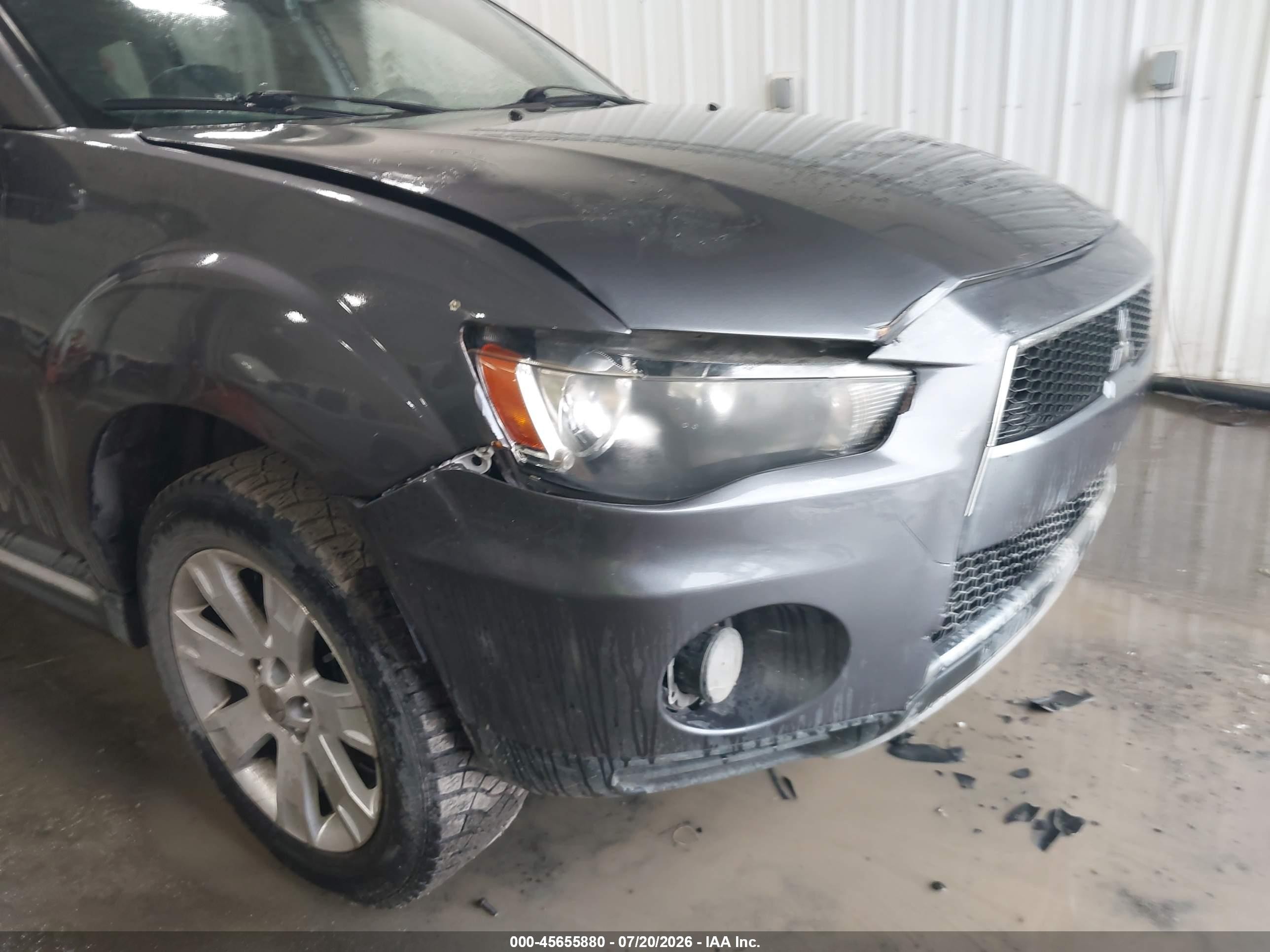 2012 Mitsubishi Outlander Se Серый vin: JA4AS3AW3CU008846