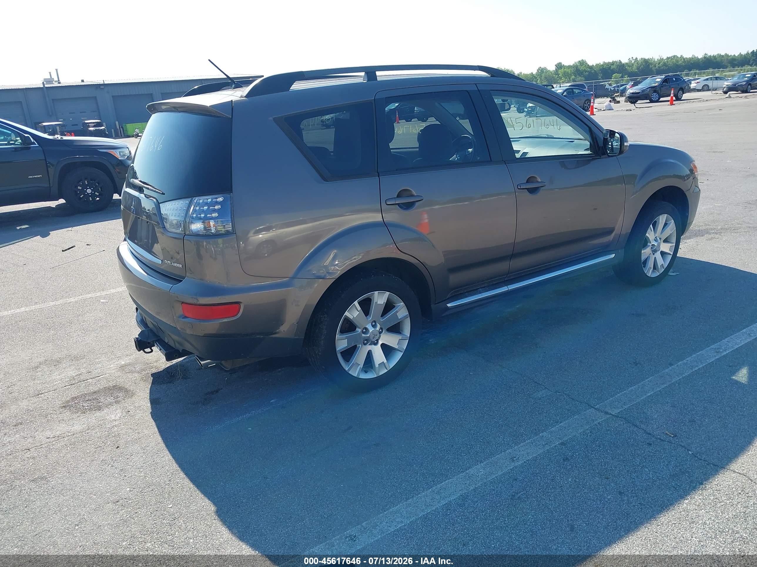 2012 Mitsubishi Outlander Se Brown vin: JA4AS3AW5CU009836