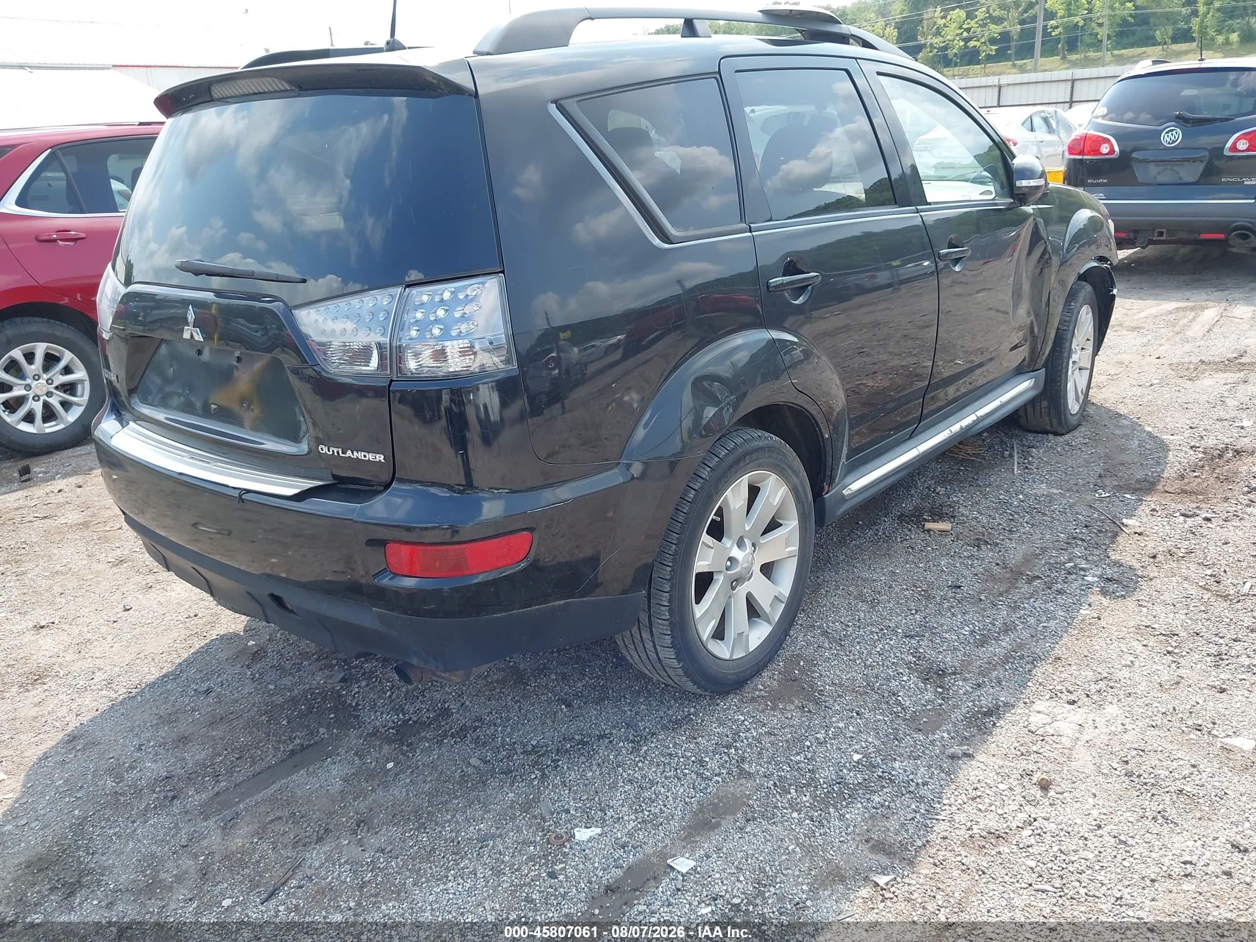 2011 Mitsubishi Outlander Se Black vin: JA4AS3AW7BU042853