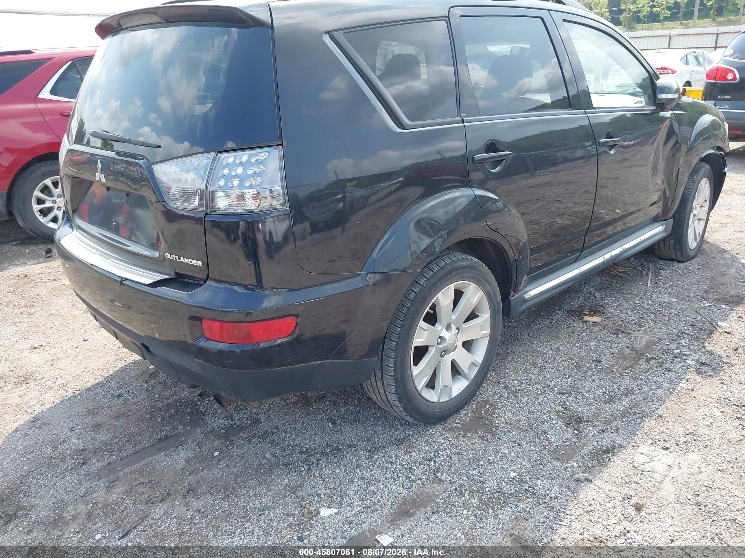 2011 Mitsubishi Outlander Se Black vin: JA4AS3AW7BU042853