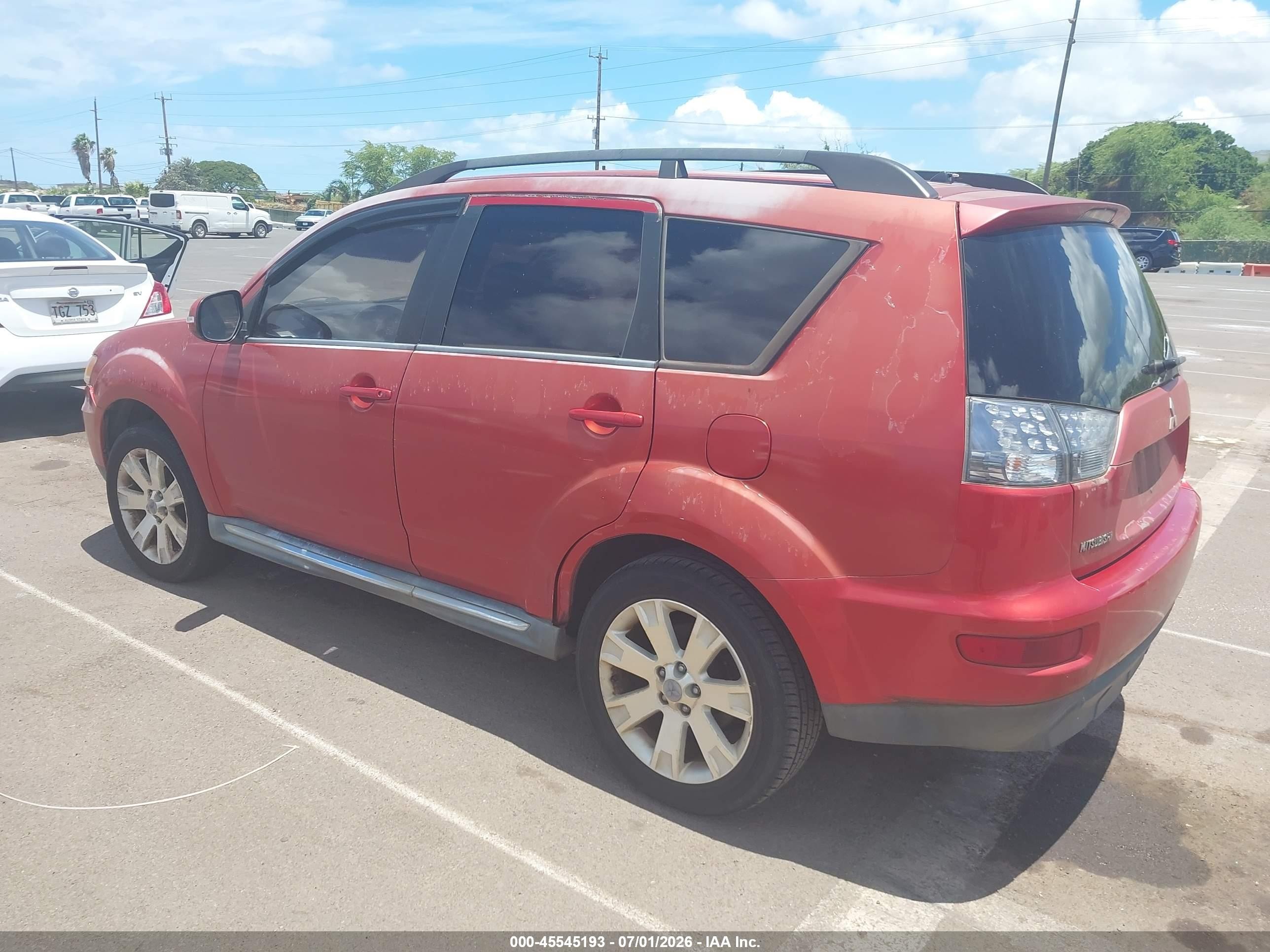 2011 Mitsubishi Outlander Se Red vin: JA4AS3AW9BU018361