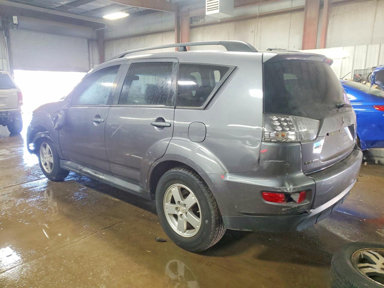 2010 Mitsubishi Outlander Es Gray vin: JA4AT2AW2AZ013656