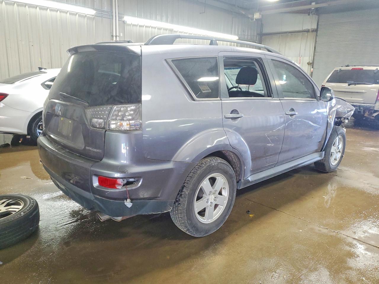 2010 Mitsubishi Outlander Es Gray vin: JA4AT2AW2AZ013656