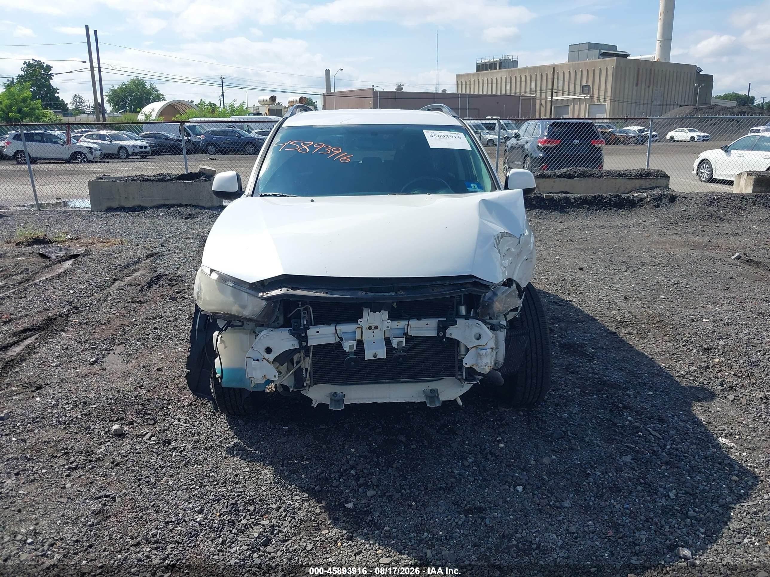 2010 Mitsubishi Outlander Es White vin: JA4AT2AW6AZ013983