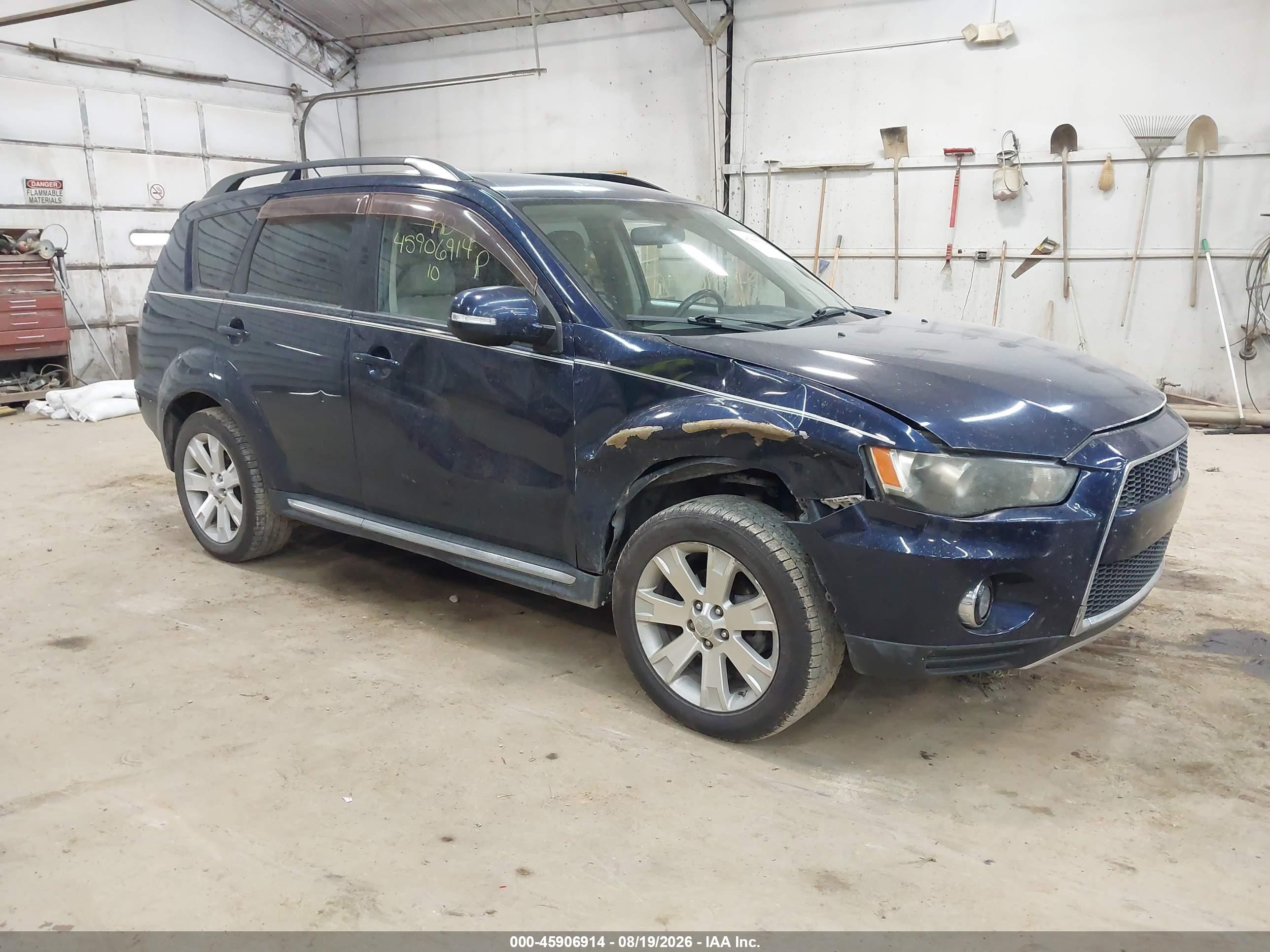 2010 Mitsubishi Outlander Se Blue vin: JA4AT3AW7AZ018339