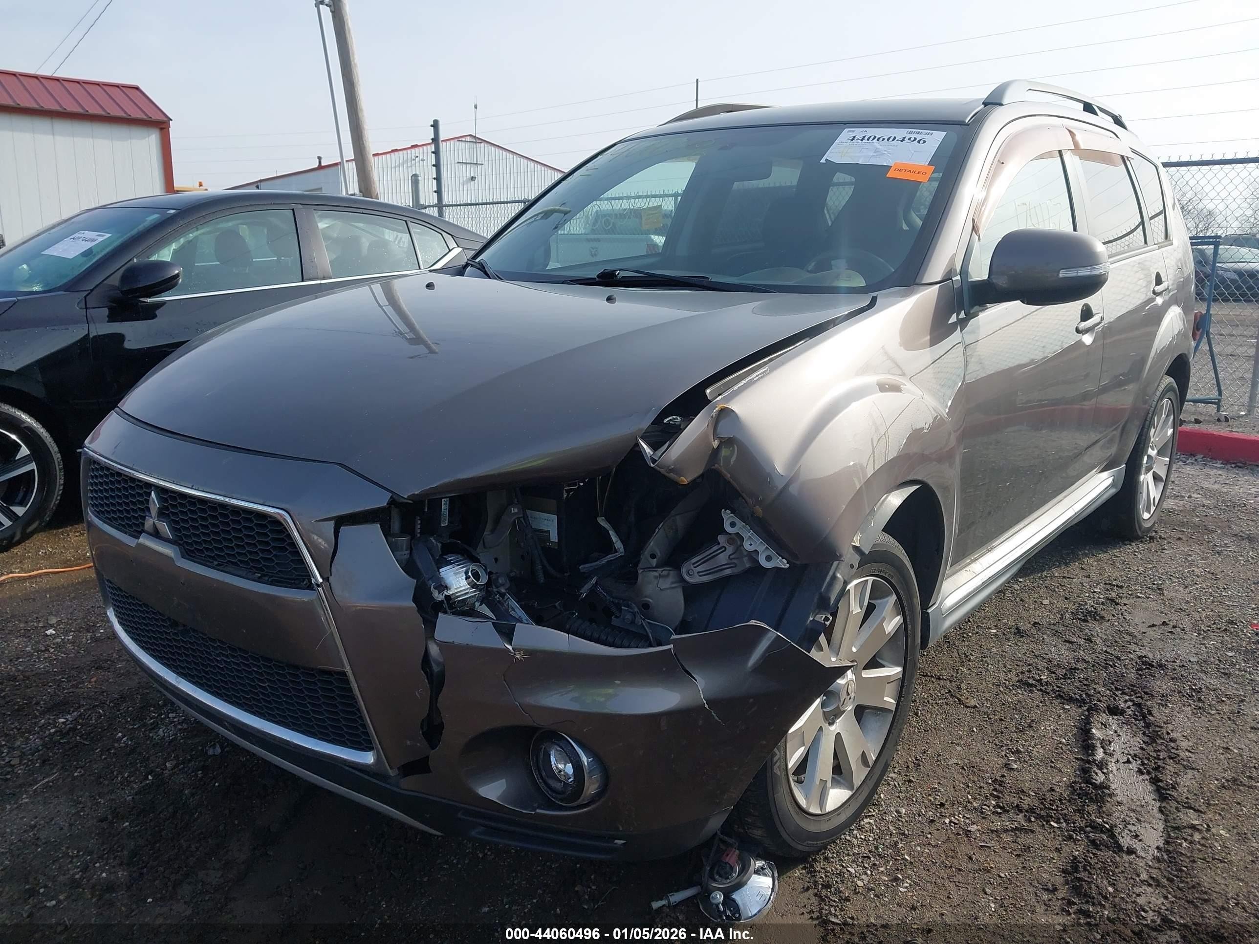2010 Mitsubishi Outlander Se Gray vin: JA4AT3AW7AZ018874
