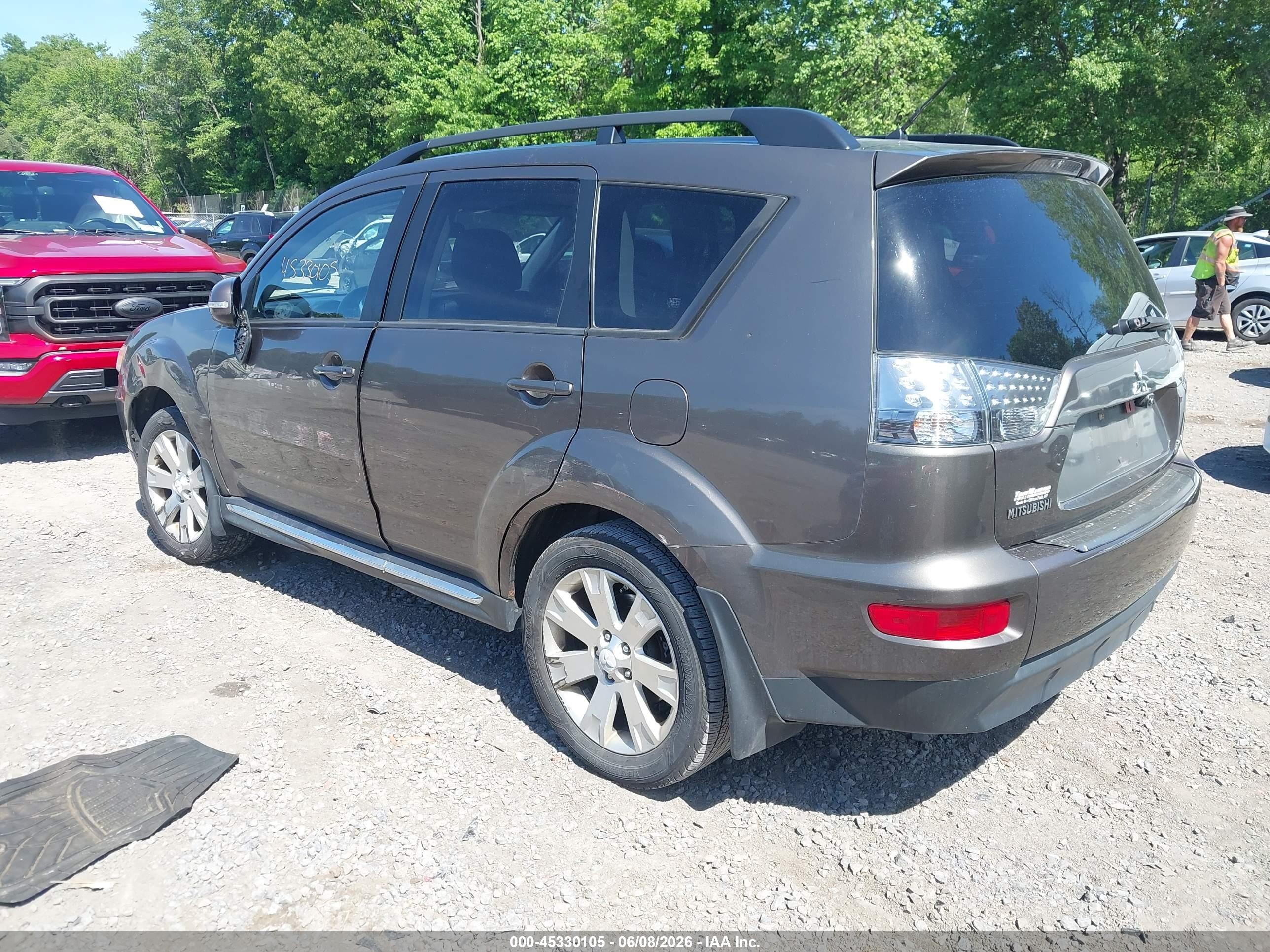 2010 Mitsubishi Outlander Se Gray vin: JA4AT3AWXAZ014852