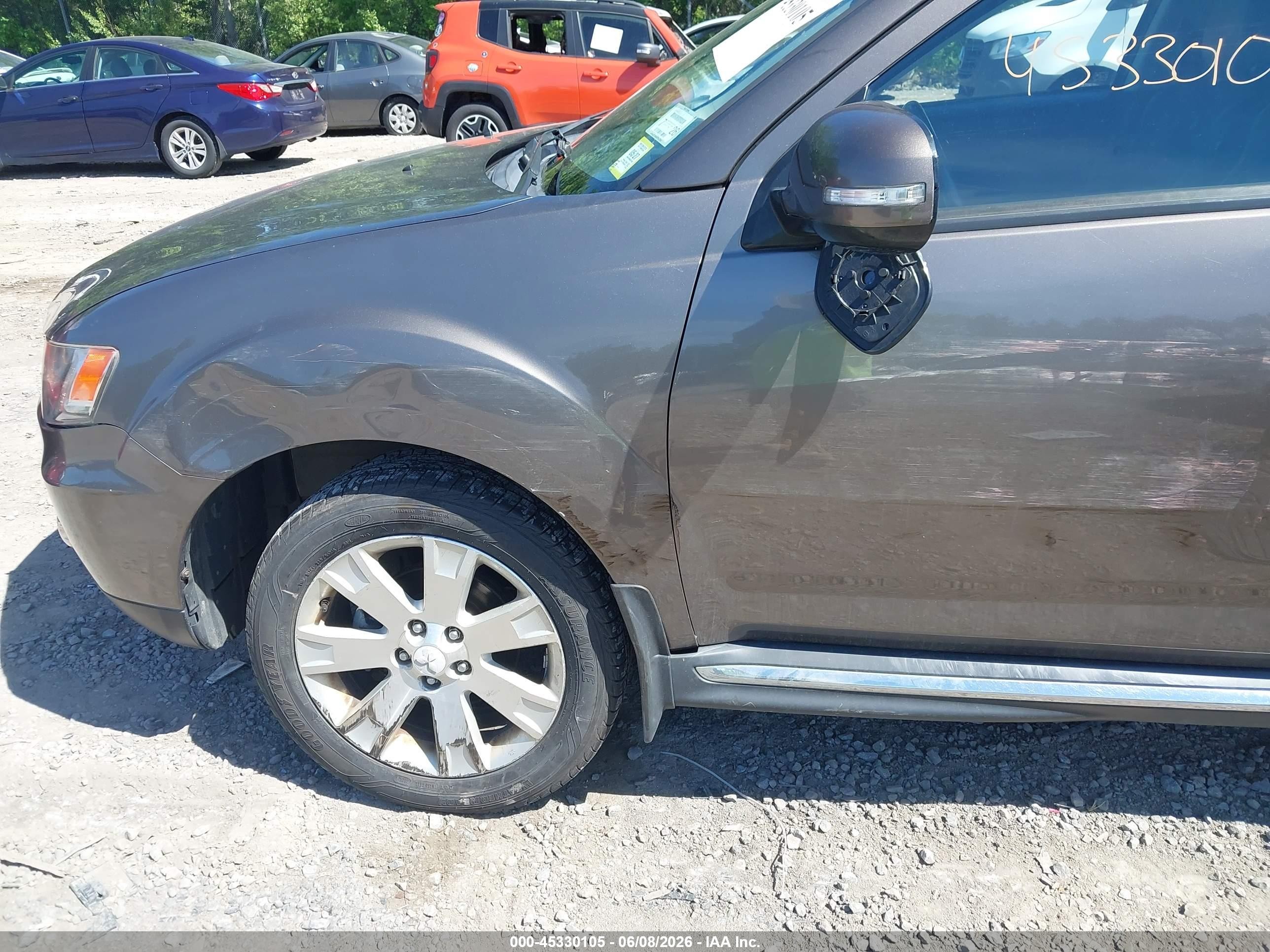 2010 Mitsubishi Outlander Se Gray vin: JA4AT3AWXAZ014852