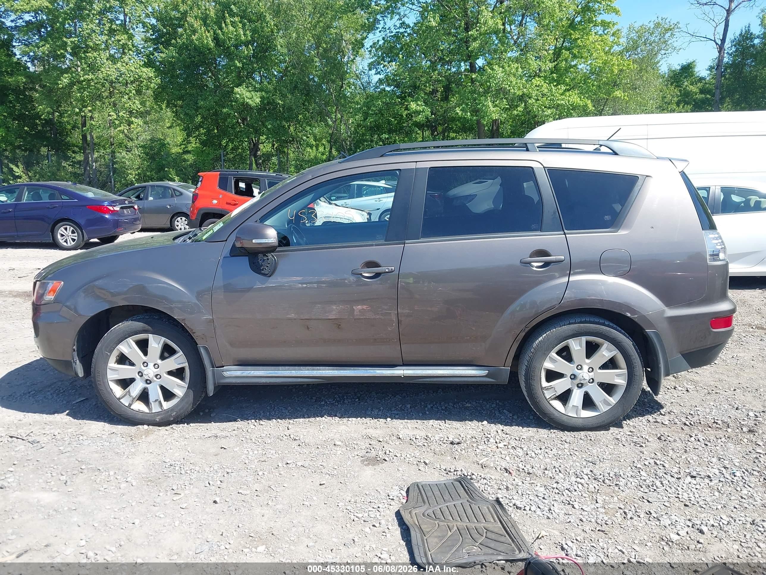 2010 Mitsubishi Outlander Se Gray vin: JA4AT3AWXAZ014852