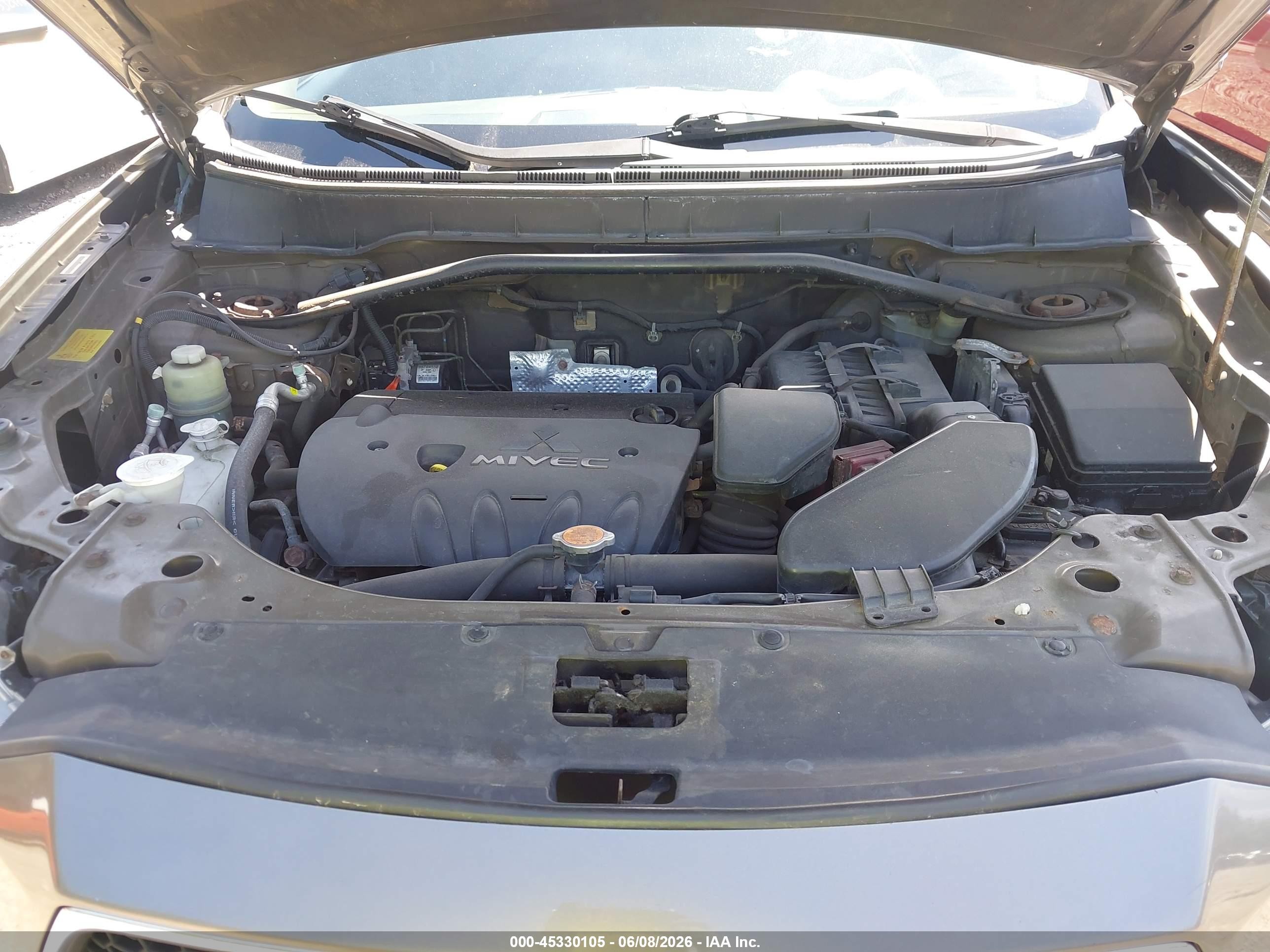 2010 Mitsubishi Outlander Se Gray vin: JA4AT3AWXAZ014852