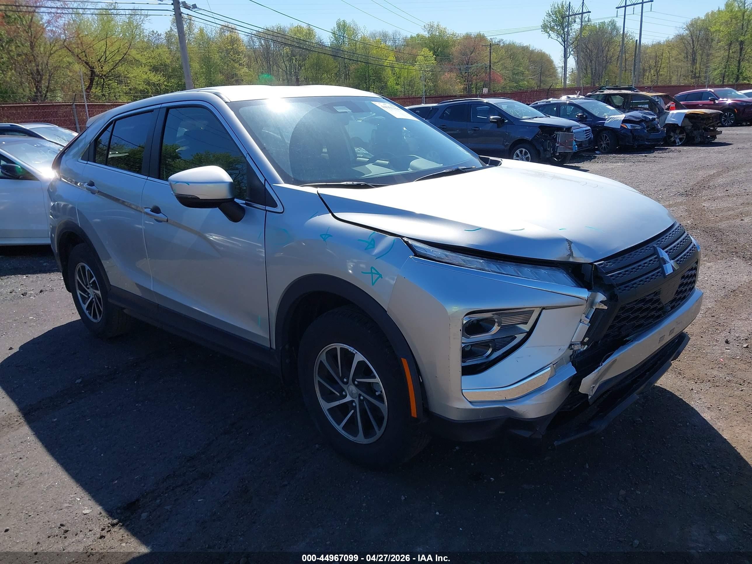 2024 Mitsubishi Eclipse Cross Es S-awc Silver vin: JA4ATUAA0RZ064424