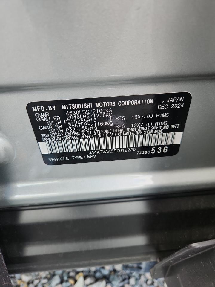2025 Mitsubishi Eclipse Cross Le Silver vin: JA4ATVAA5SZ012220