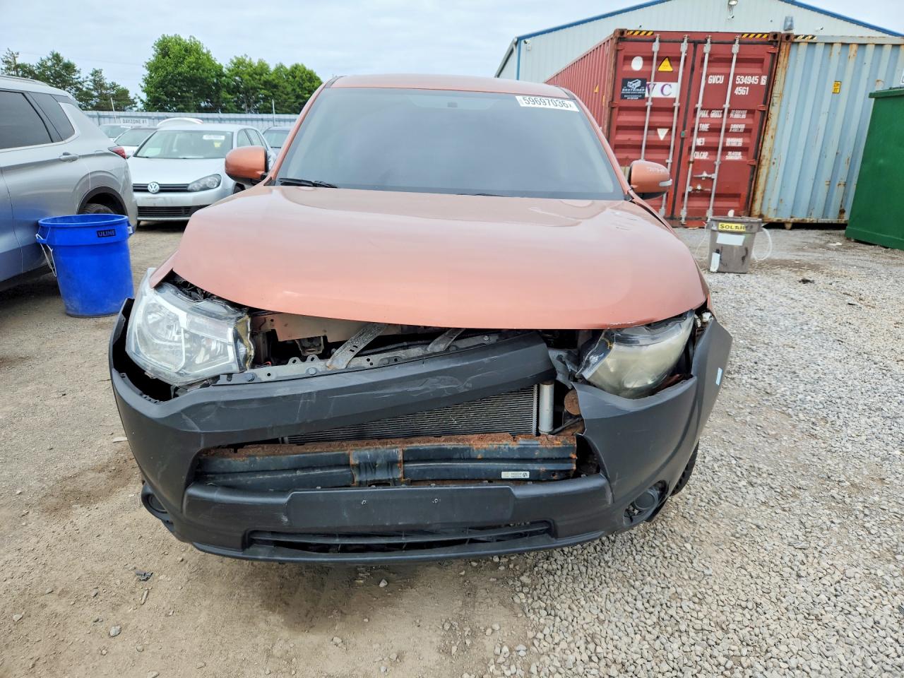2014 Mitsubishi Outlander Es Orange vin: JA4AZ2A34EZ601892