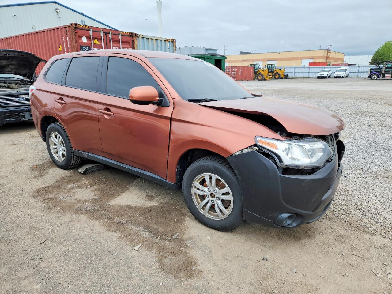 2014 Mitsubishi Outlander Es Orange vin: JA4AZ2A34EZ601892