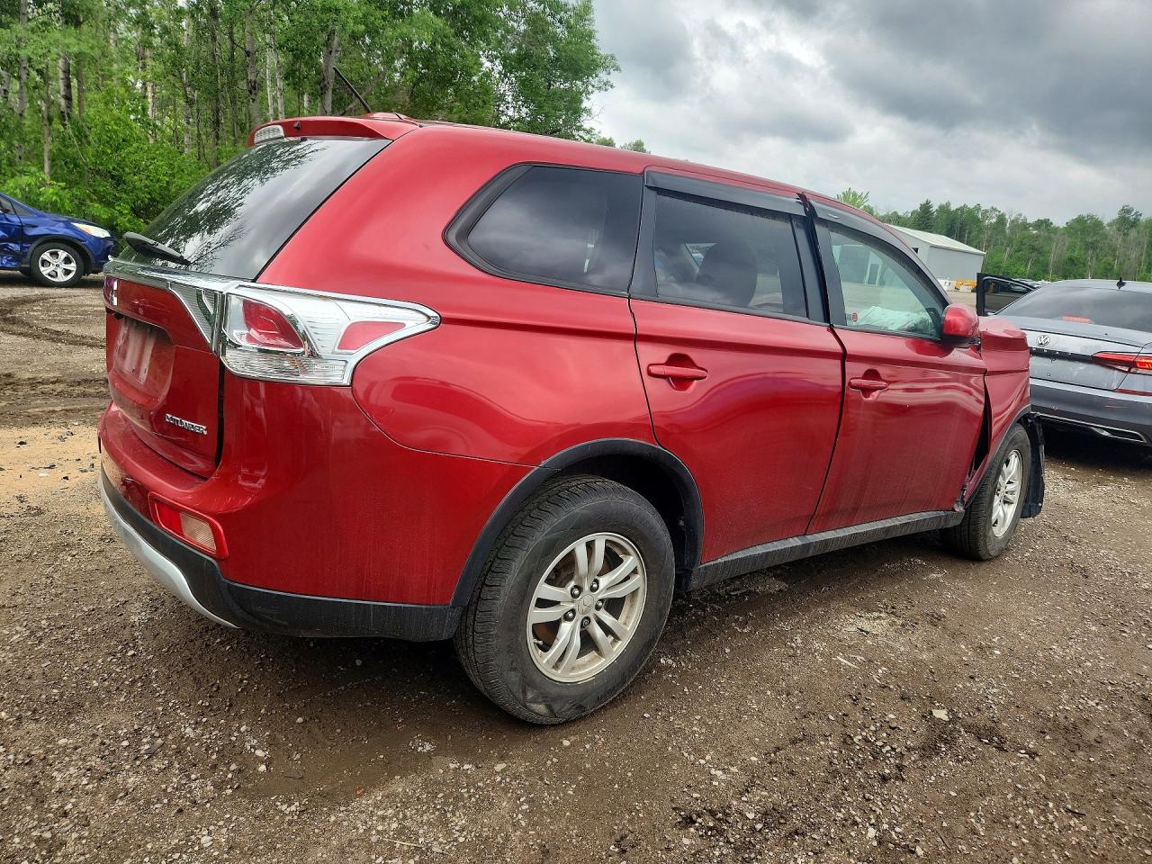 2015 Mitsubishi Outlander Es Red vin: JA4AZ2A3XFZ601915