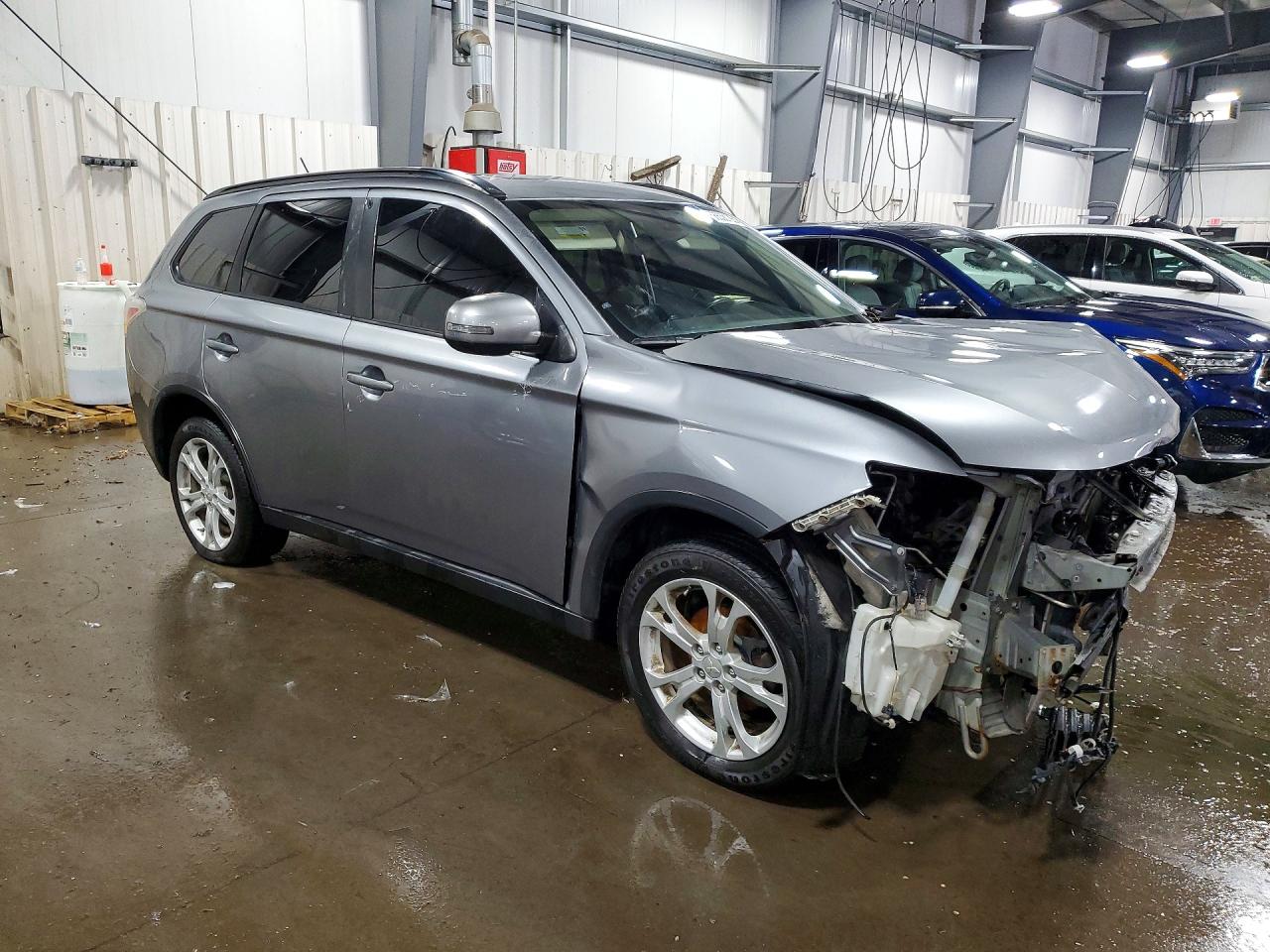 2015 Mitsubishi Outlander Se Gray vin: JA4AZ3A30FZ003418