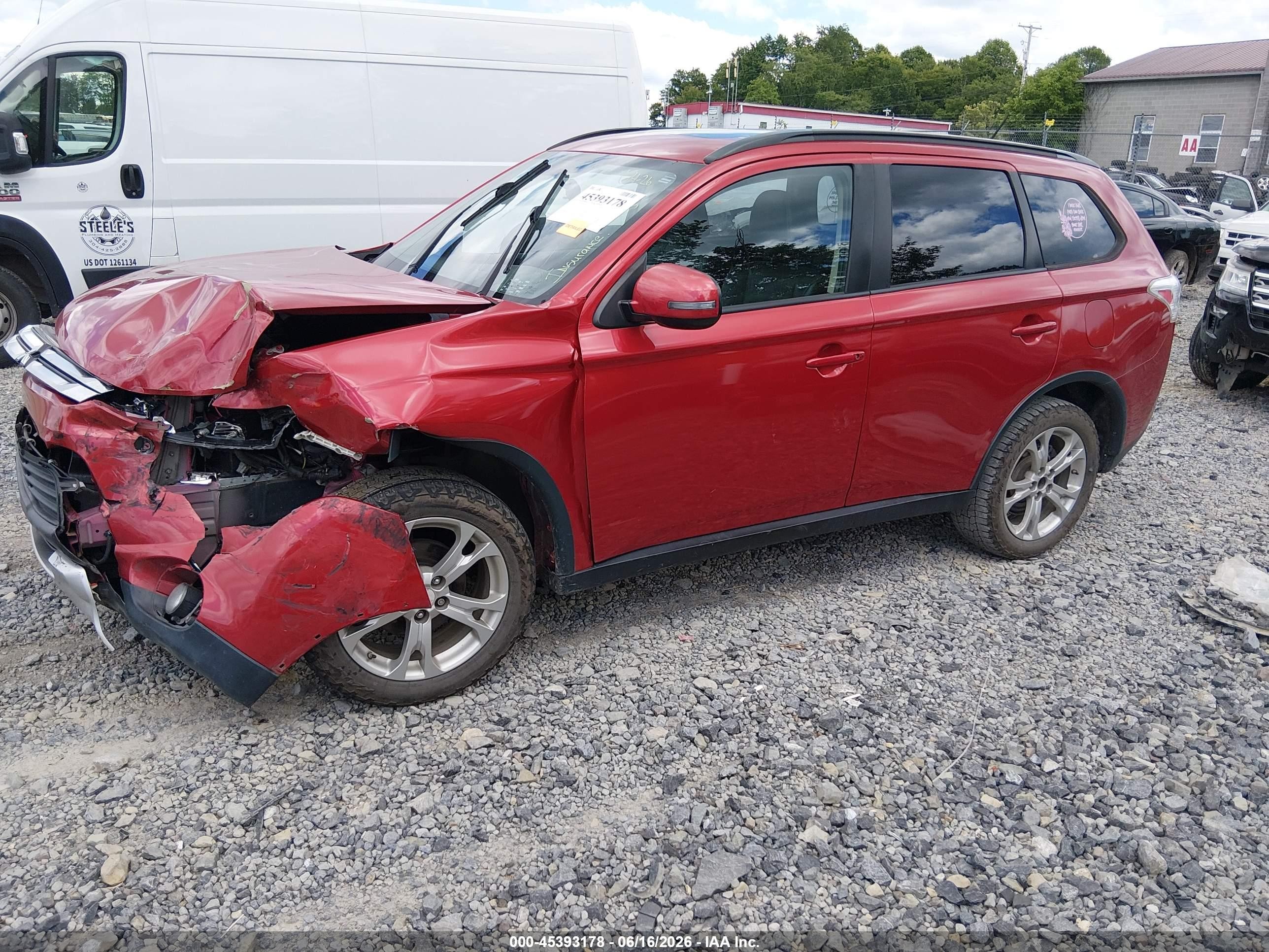 2015 Mitsubishi Outlander Se Red vin: JA4AZ3A30FZ009638