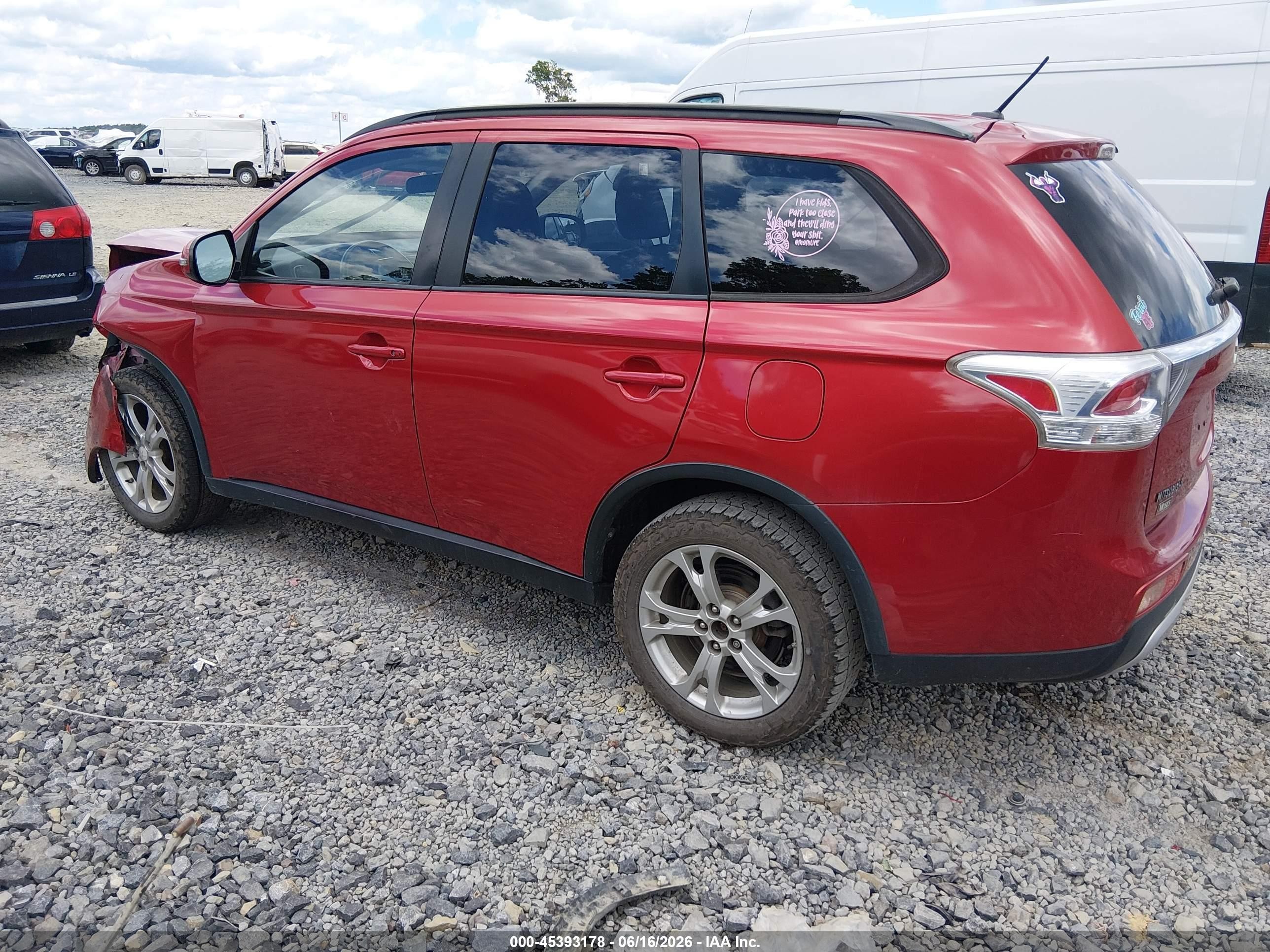 2015 Mitsubishi Outlander Se Red vin: JA4AZ3A30FZ009638