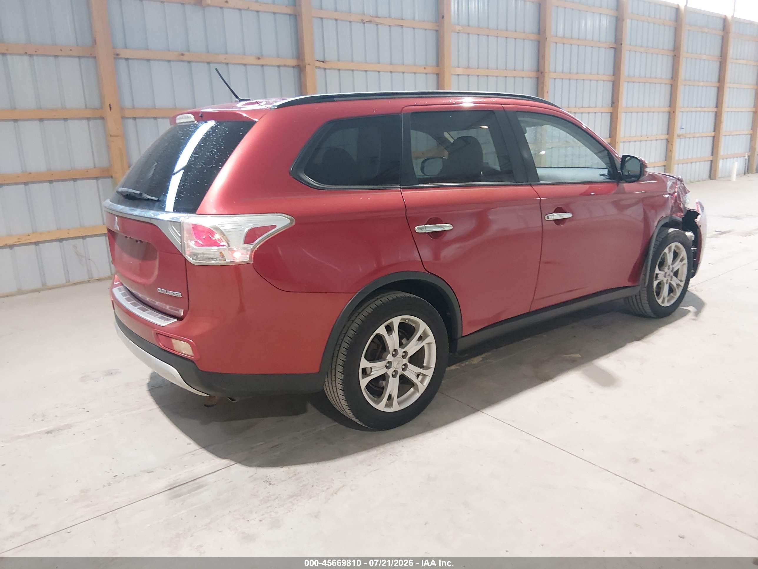 2015 Mitsubishi Outlander Se Red vin: JA4AZ3A31FZ012175