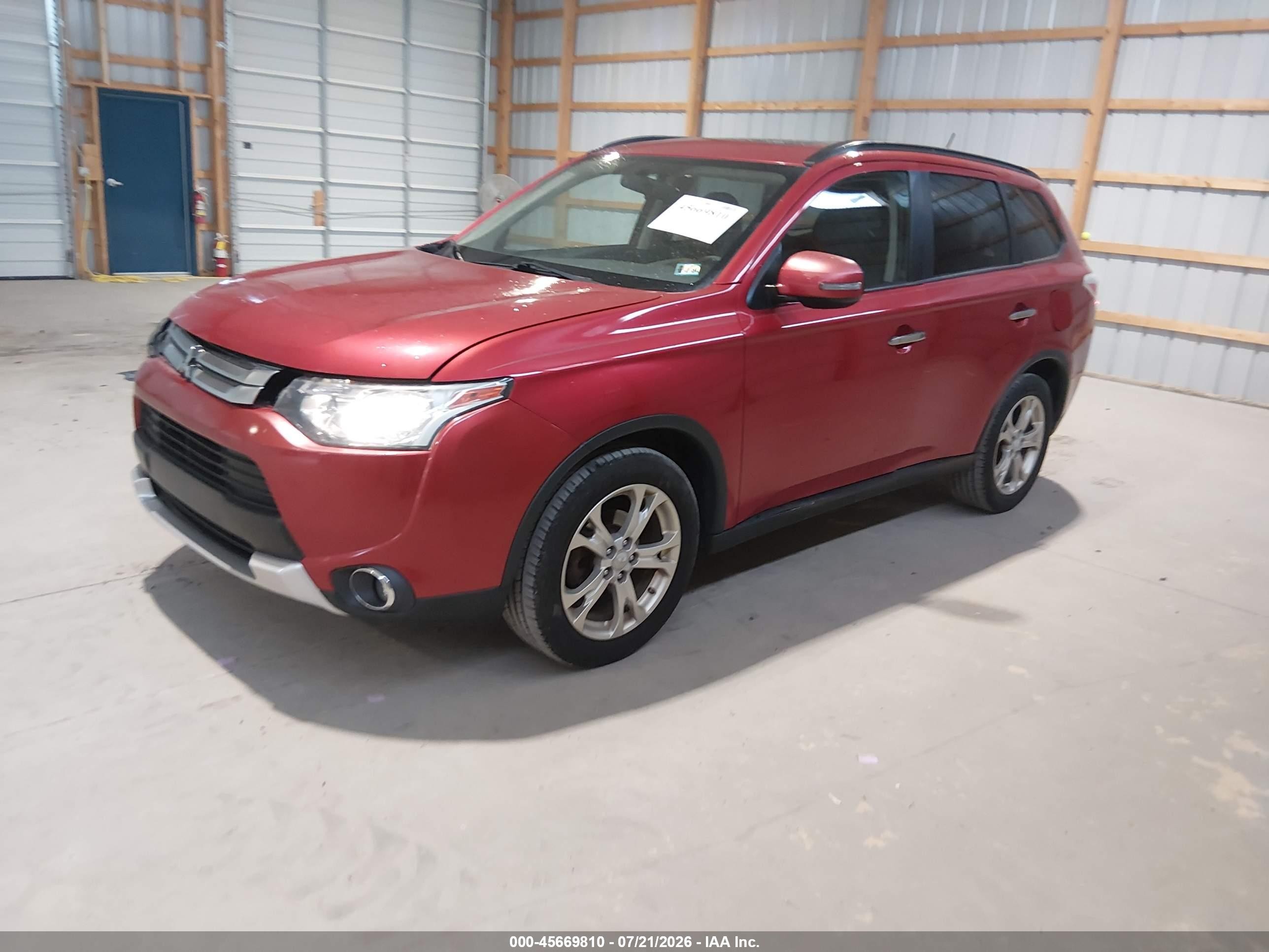 2015 Mitsubishi Outlander Se Red vin: JA4AZ3A31FZ012175