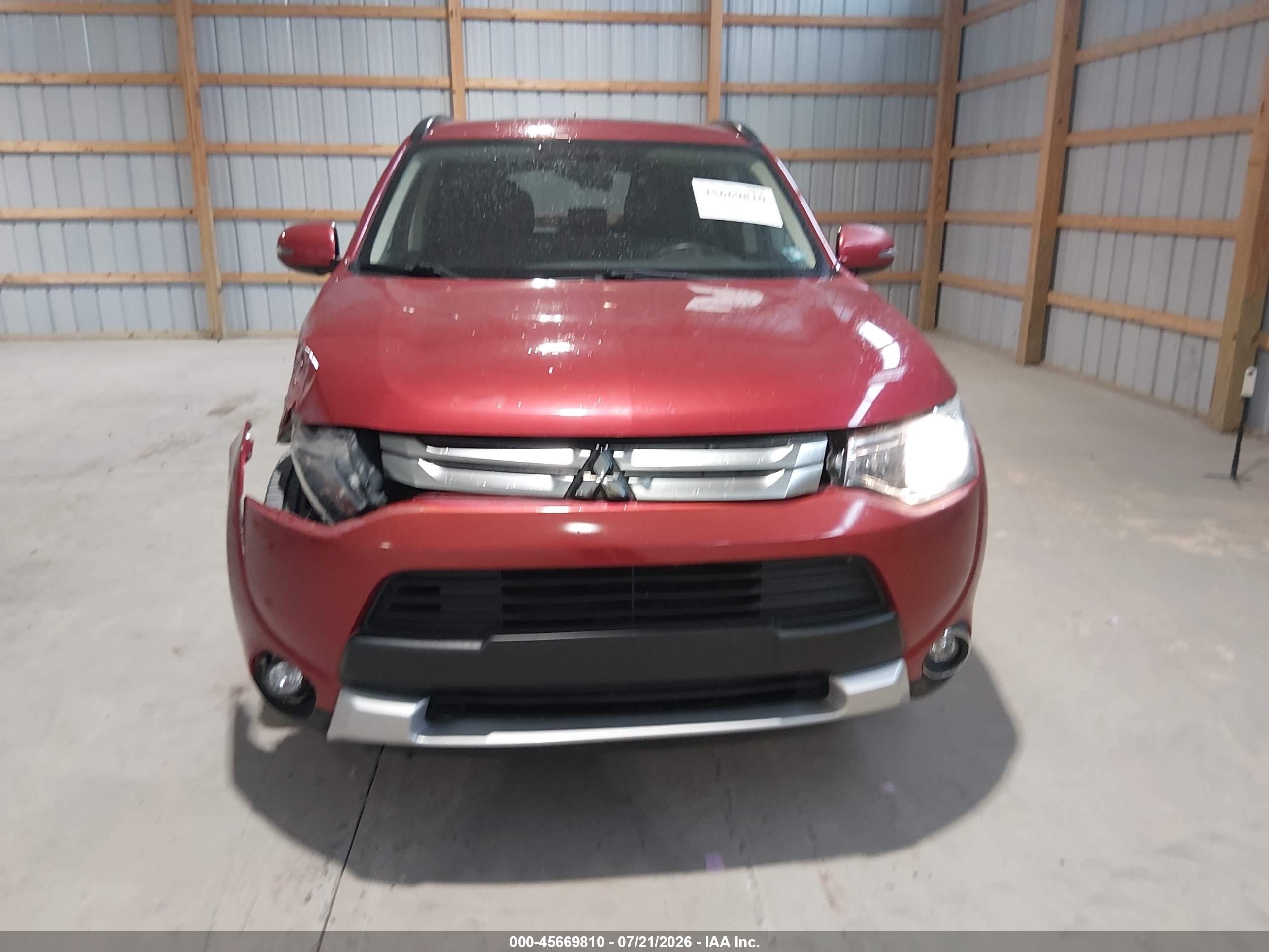 2015 Mitsubishi Outlander Se Red vin: JA4AZ3A31FZ012175
