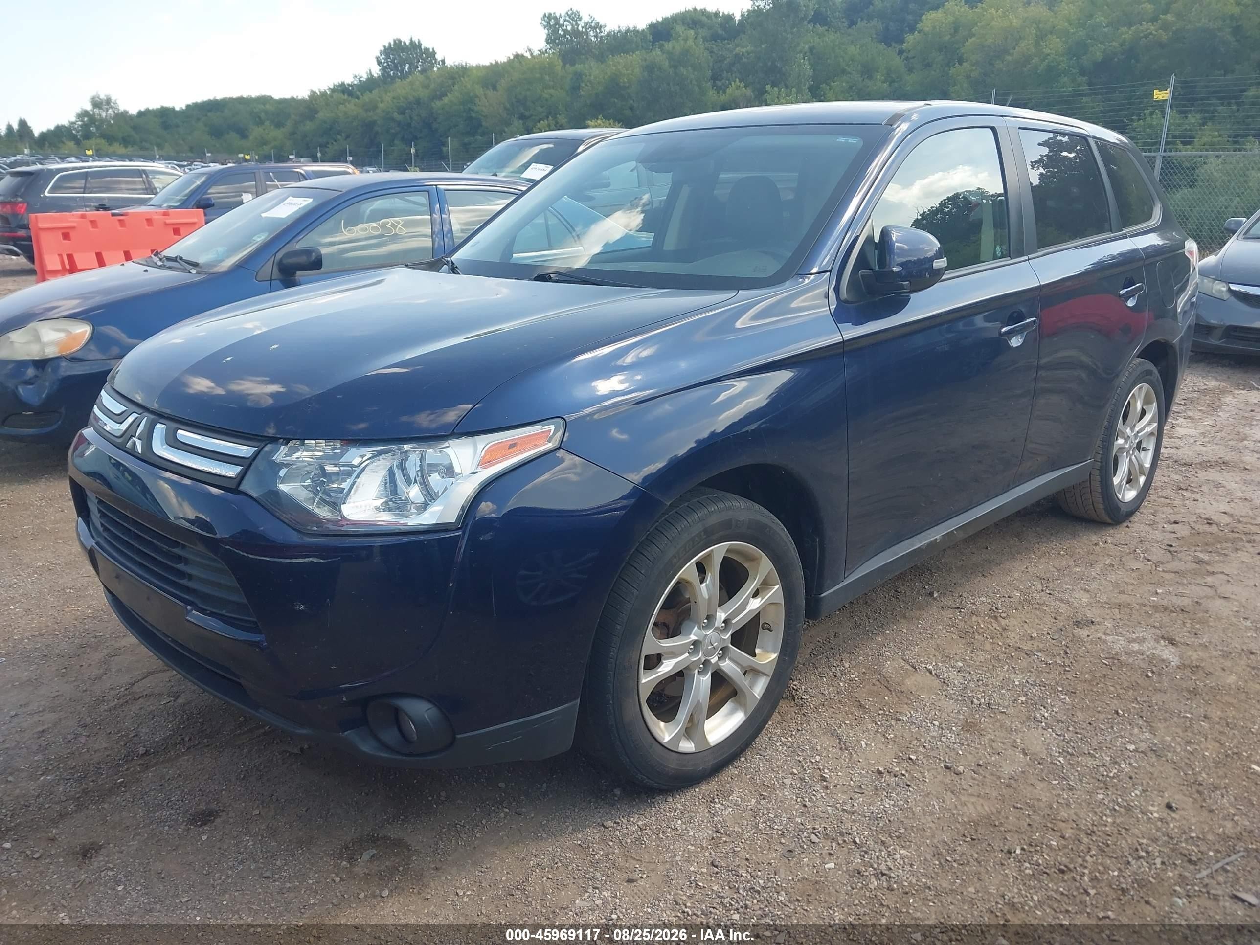 2014 Mitsubishi Outlander Se Blue vin: JA4AZ3A32EZ019280