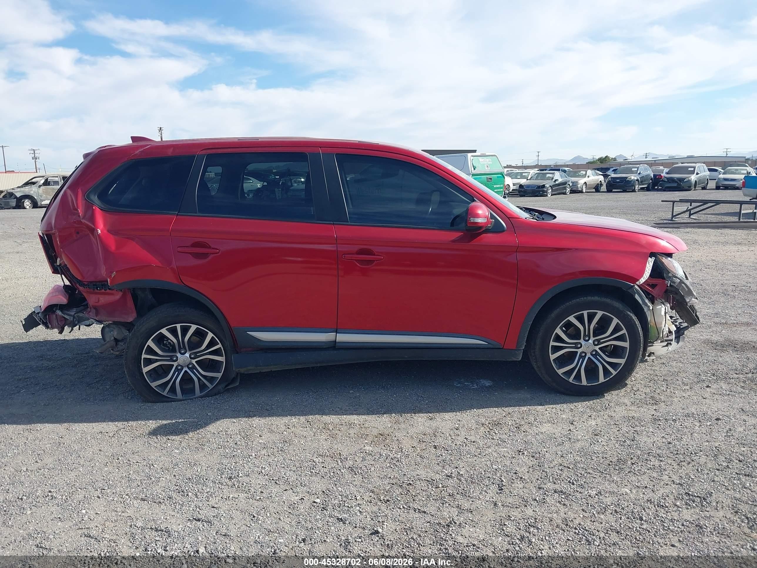 2018 Mitsubishi Outlander Se Красный vin: JA4AZ3A32JZ041712