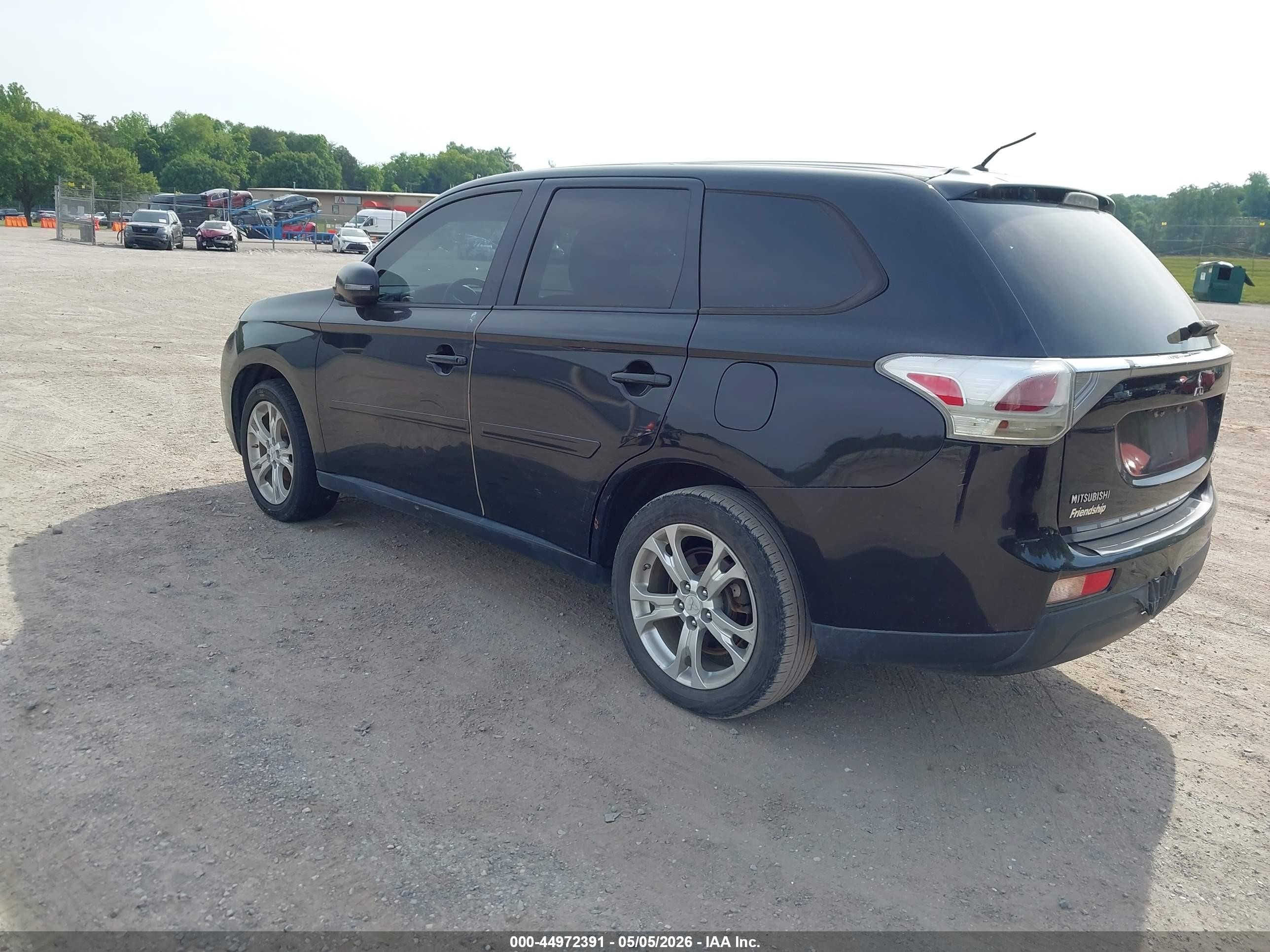 2014 Mitsubishi Outlander Se Черный vin: JA4AZ3A33EZ011303